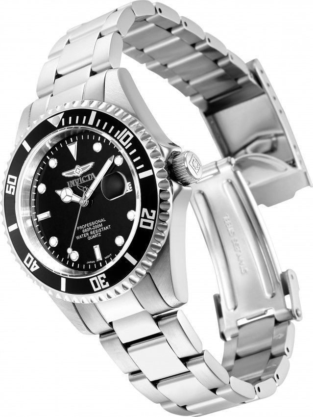 Invicta Pro Diver Black Dial Stainless Steel Quartz 200M 8932OB Men’s Watch