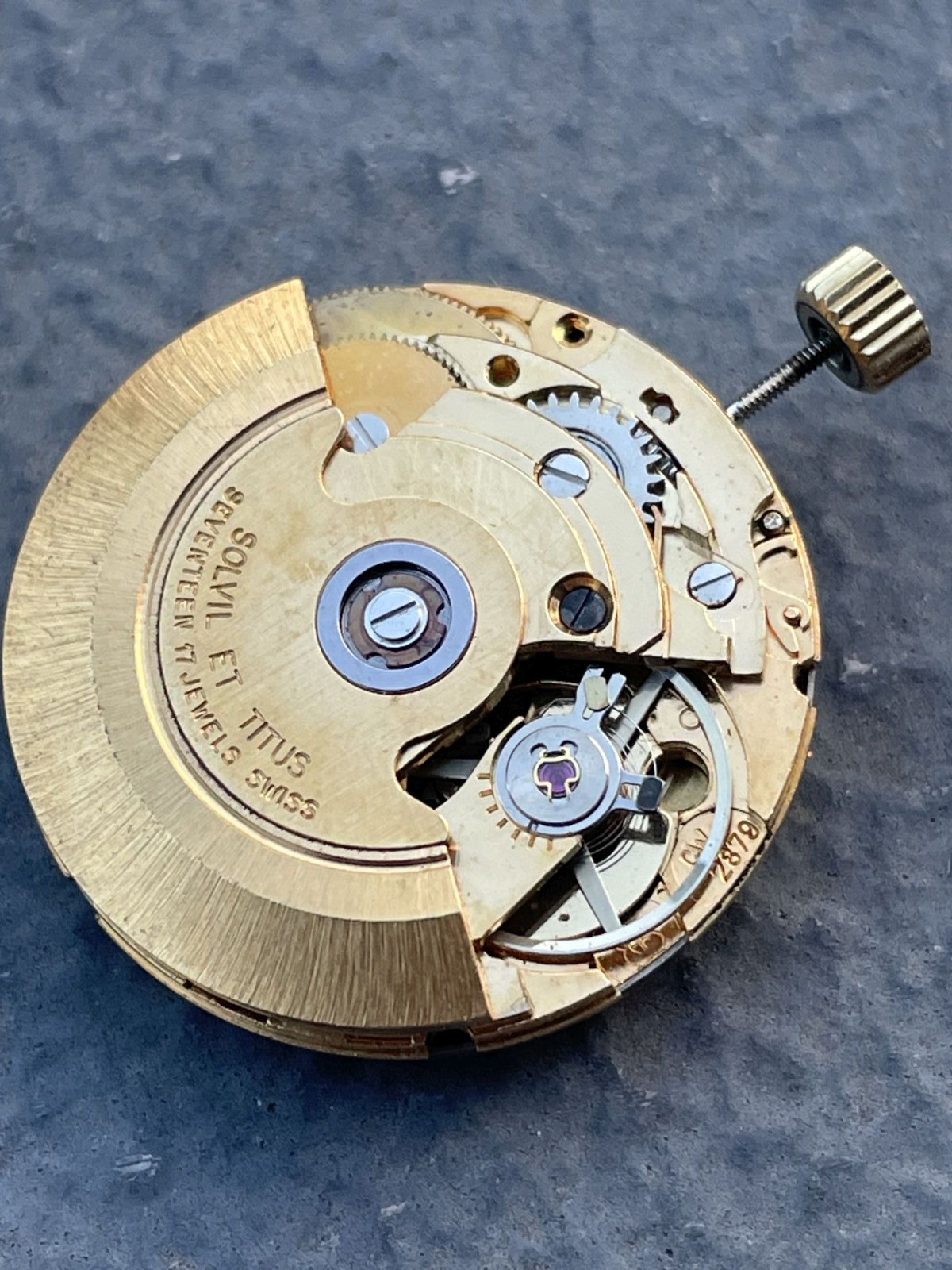 1970’s swiss automatic TITUS EL SOLVIL wristwatch project cal. ETA 2879 !