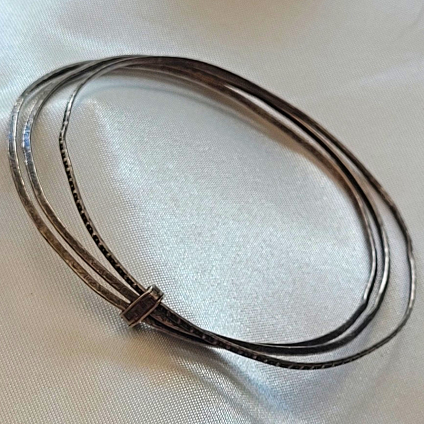 Vintage Lustern Thin Sterling Bangles