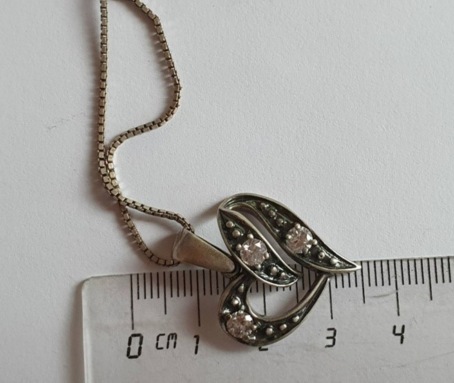 Vintage Necklace sterling silver 925. Сhain length 50 cm. Weight 7.36 g.