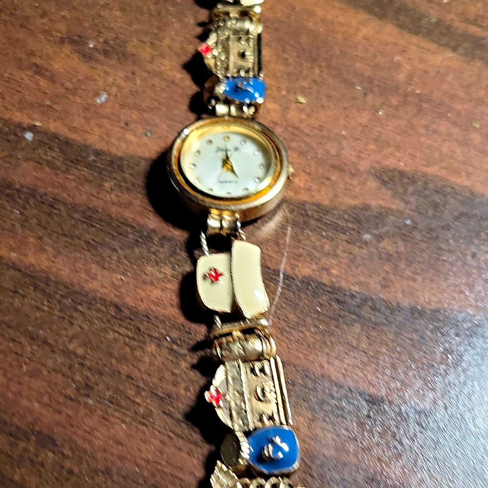 Jennie B Women’s Quartz Analog Medical Theme Bracelet Watch, White Dial