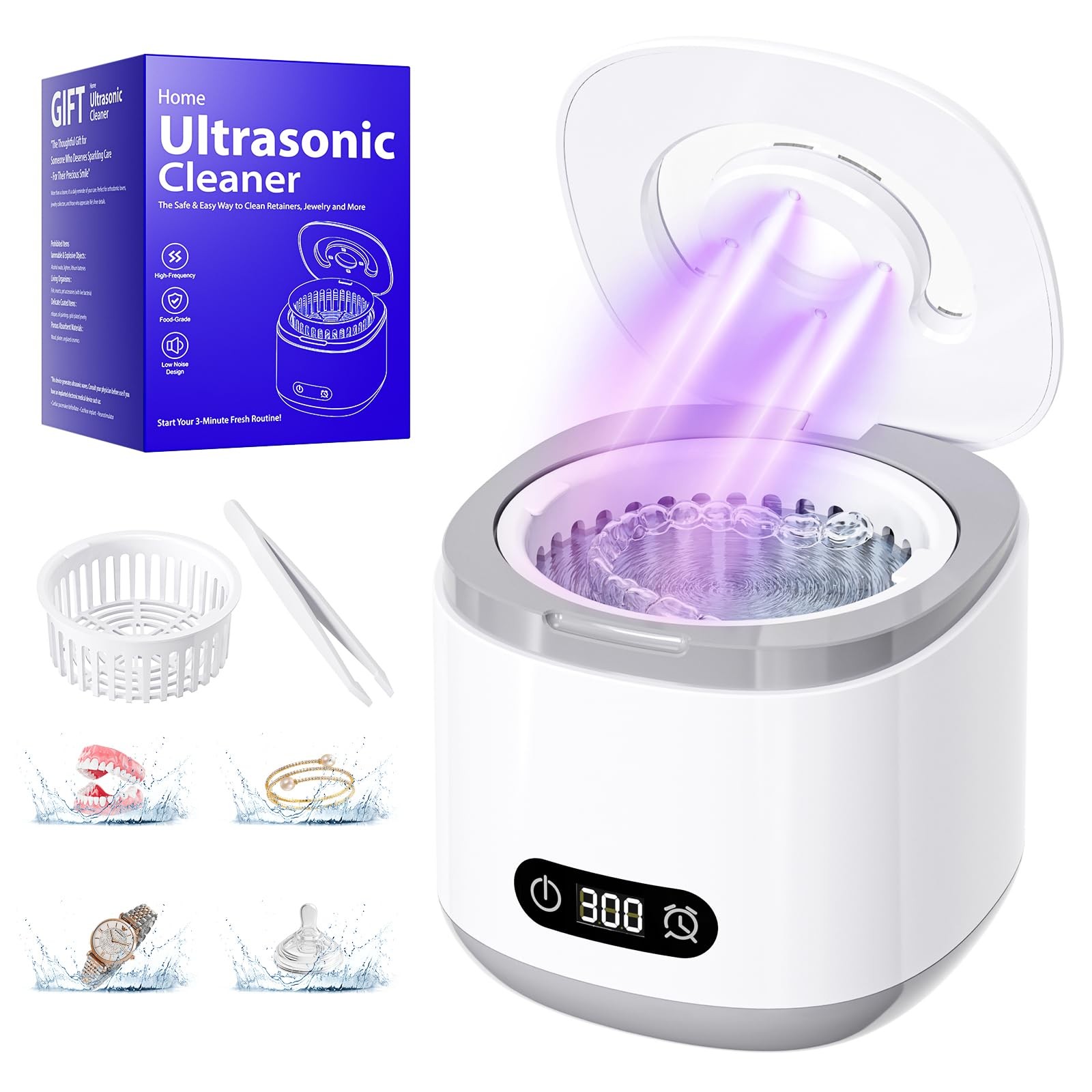 Jewelry Cleaner Ultrasonic Machine, Ultrasonic Retainer Cleaner Machine for M…