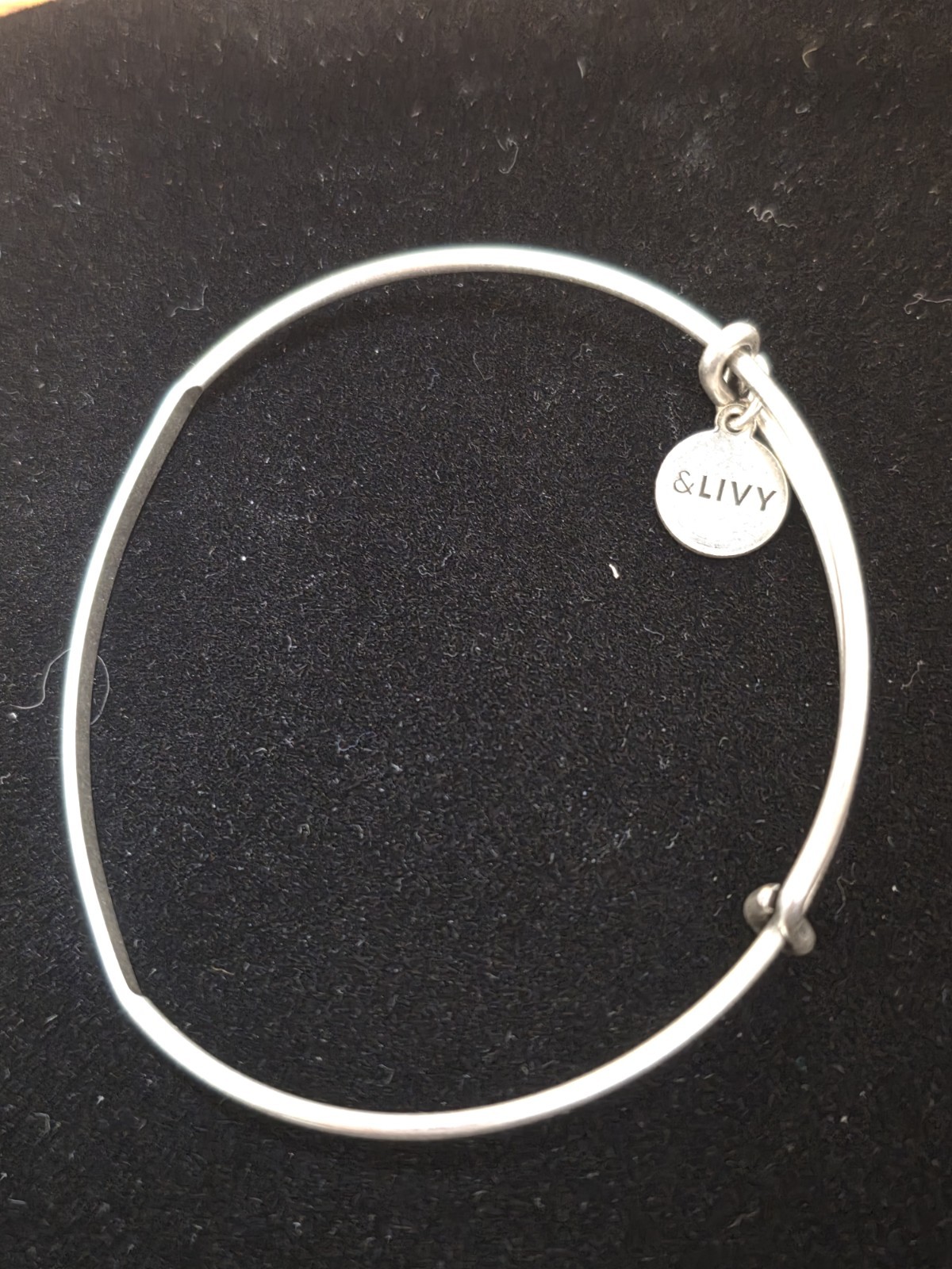 Silver Plated & Livy Posy Your Smile Lights Up The World Expandable Bangle