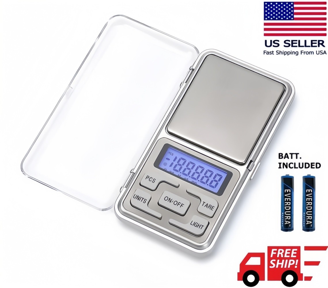 Digital 2000g x0.1g Scale Jewelry Portable Pocket Balance Gram OZ. LCD Herb Gold