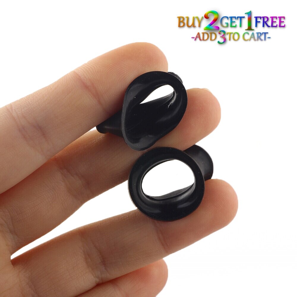 Pair 8g-40mm CLEAR GLOW SILICONE FLESH TUNNELS Double Flare Gauges Thin 1030