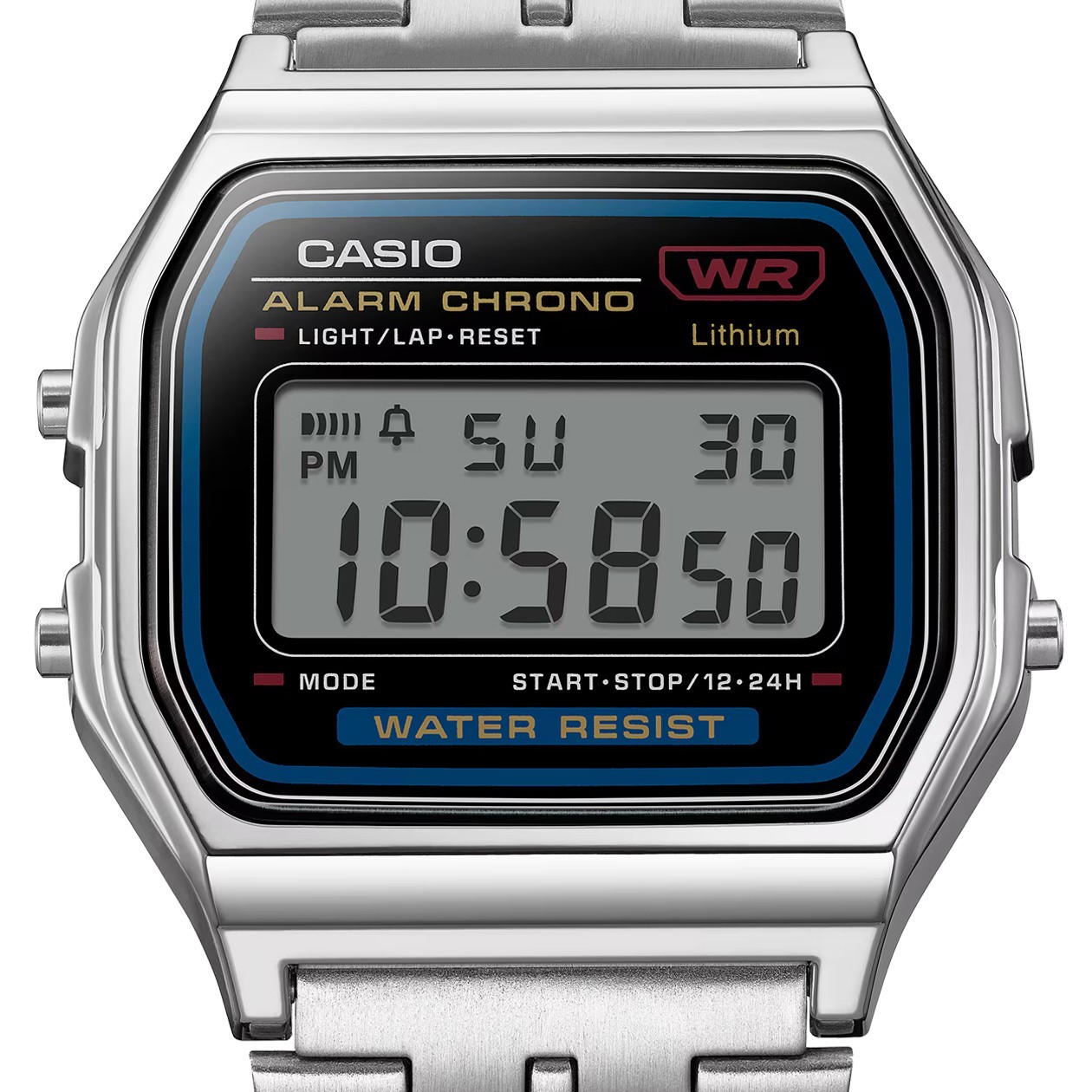 CASIO MADE IN JAPAN A159WA-N1DF Digital Watch Stainless Steel Band
