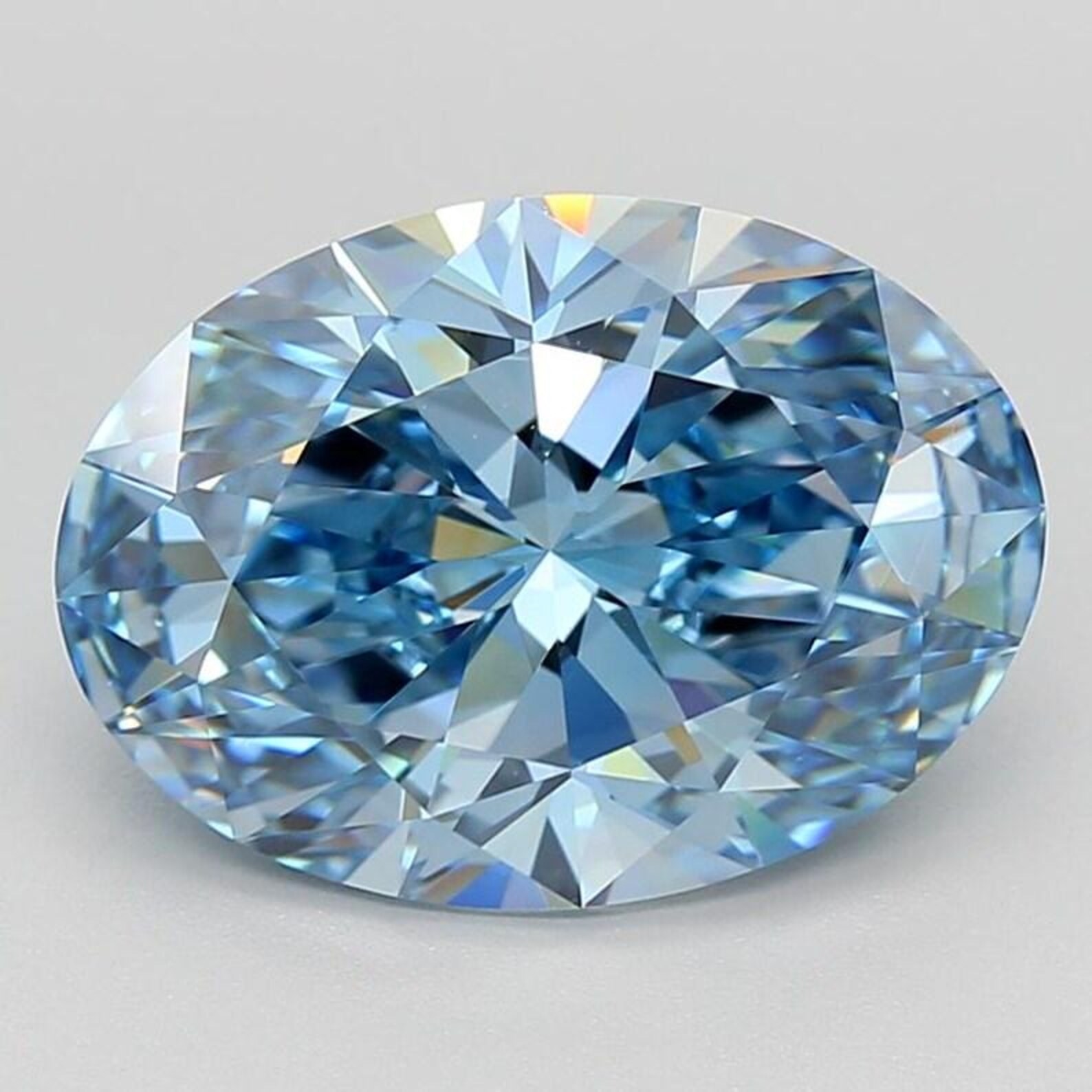 CERTIFIED 1.05 Ct Earth-Mined Natural blue Diamond oval cut LOOSE VVS1/ 7.4 mm
