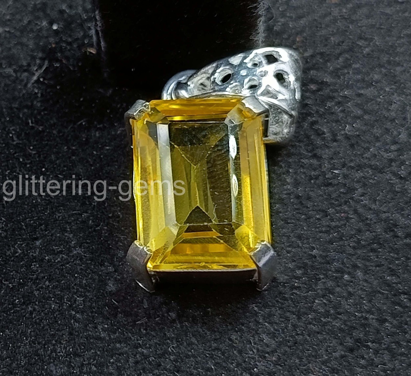 IGL Certified 25.0 Ct Natural Sapphire 925 Silver Pendant Loose Gemstone 5JOU