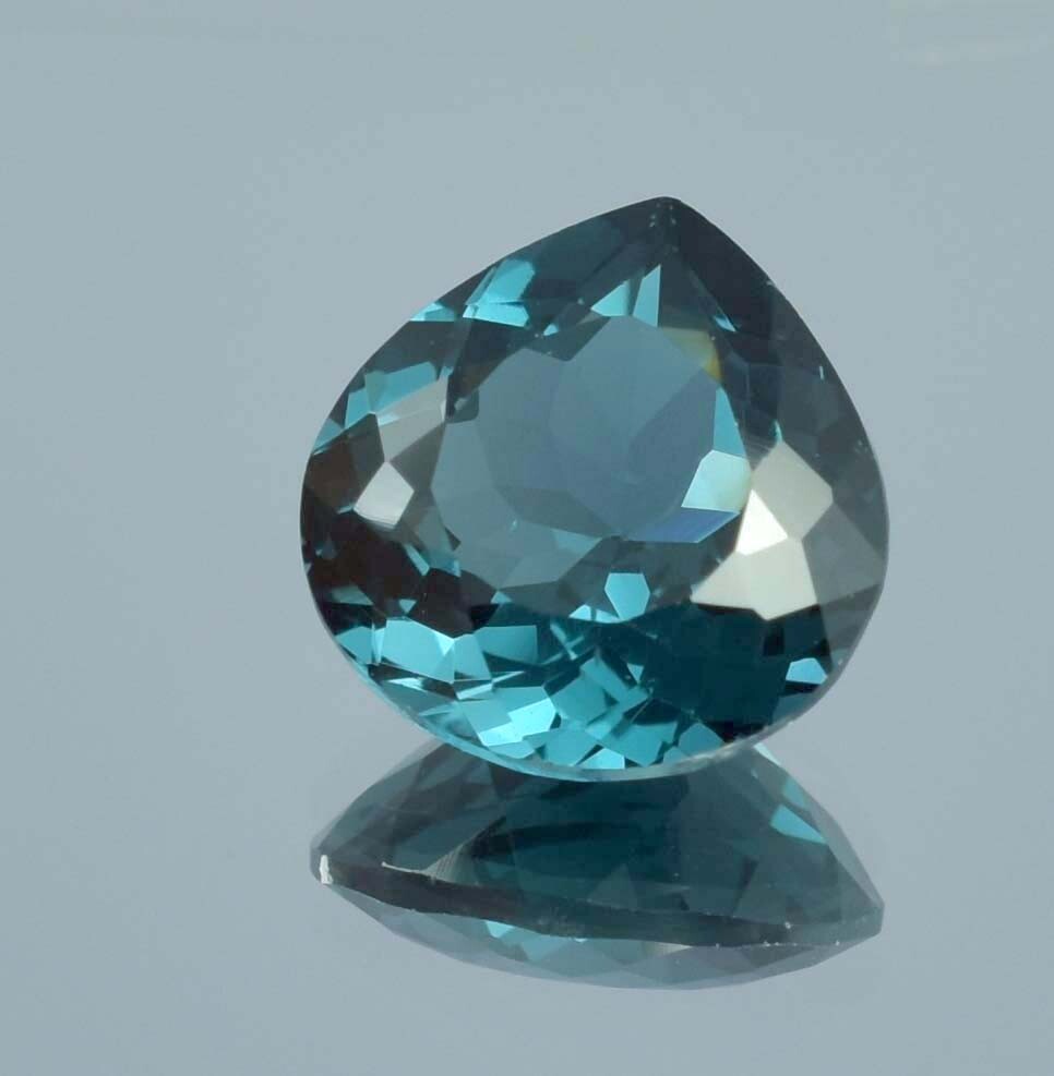 AAA 6.60 Ct Natural Indicolite Blue Green Tourmaline Loose Heart Cut Gemstone