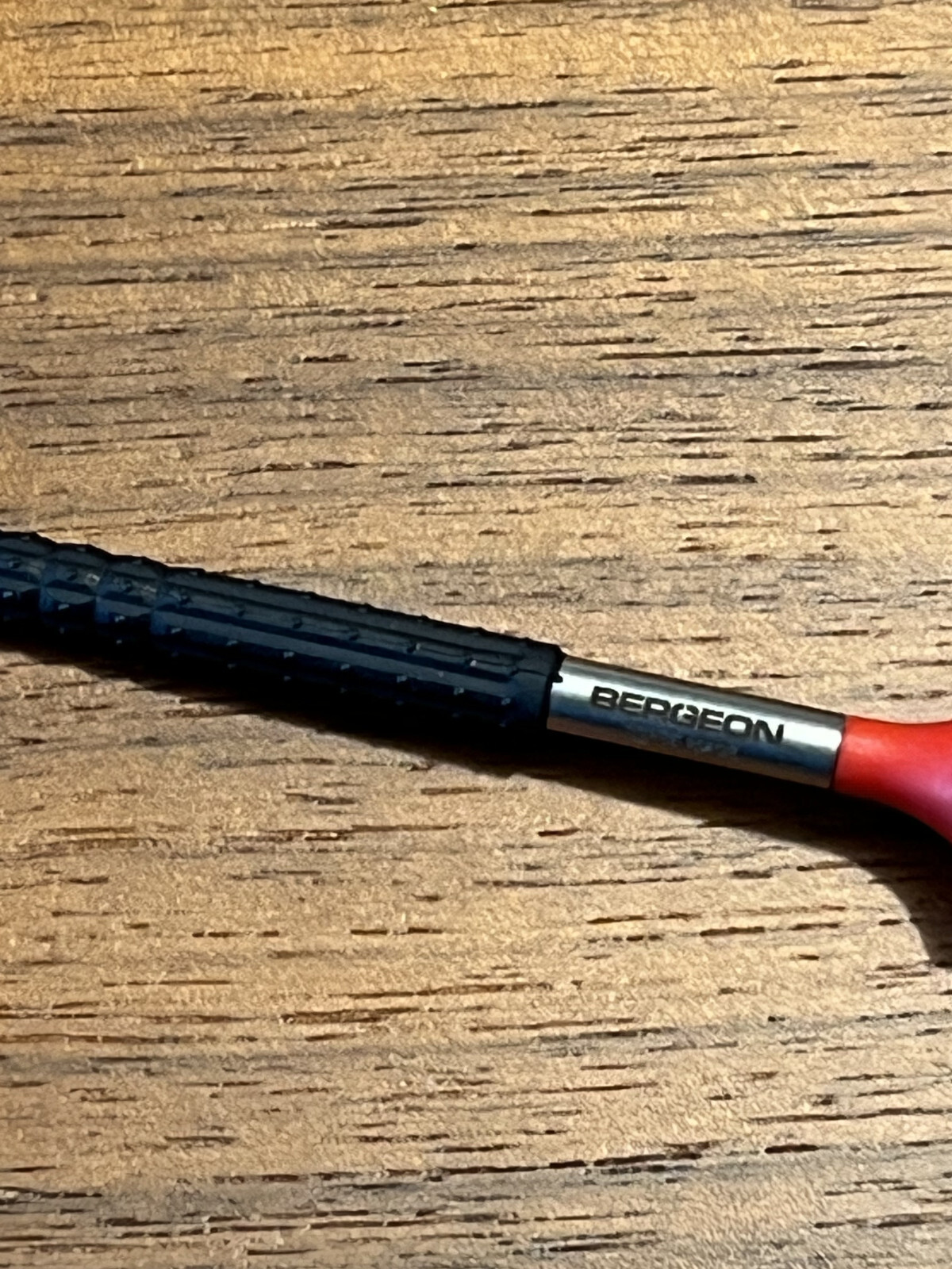 Bergeon 6899-AT-120 Ergonomic Watchmaker Screwdriver, 1.20mm, Red, Spare Blades