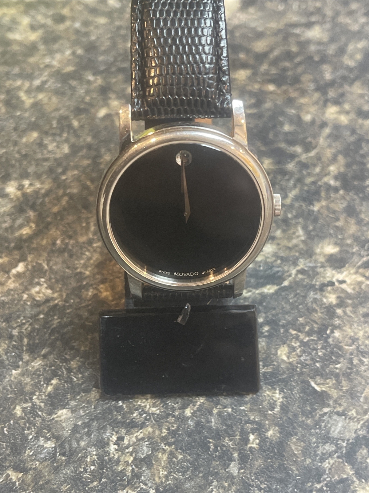 Movado Men’s Museum Black Dial Stainless Steel Watch Retail $695 -Great Deal