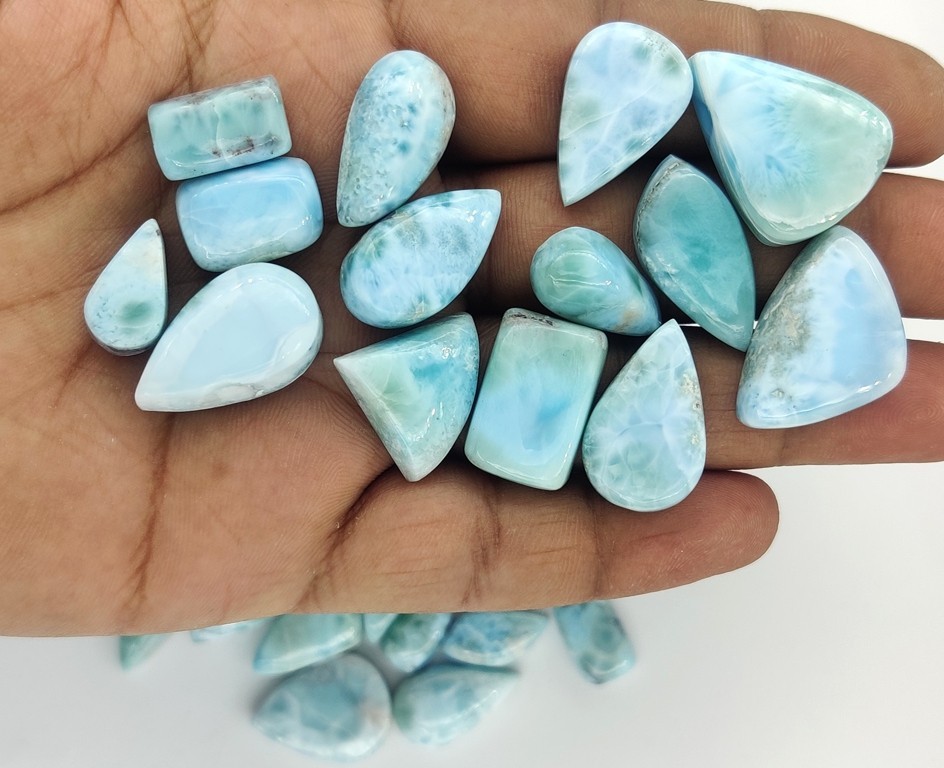 Sky Blue Larimar Loose gemstones Fancy Jewelry Making Wholesale Lot 71252