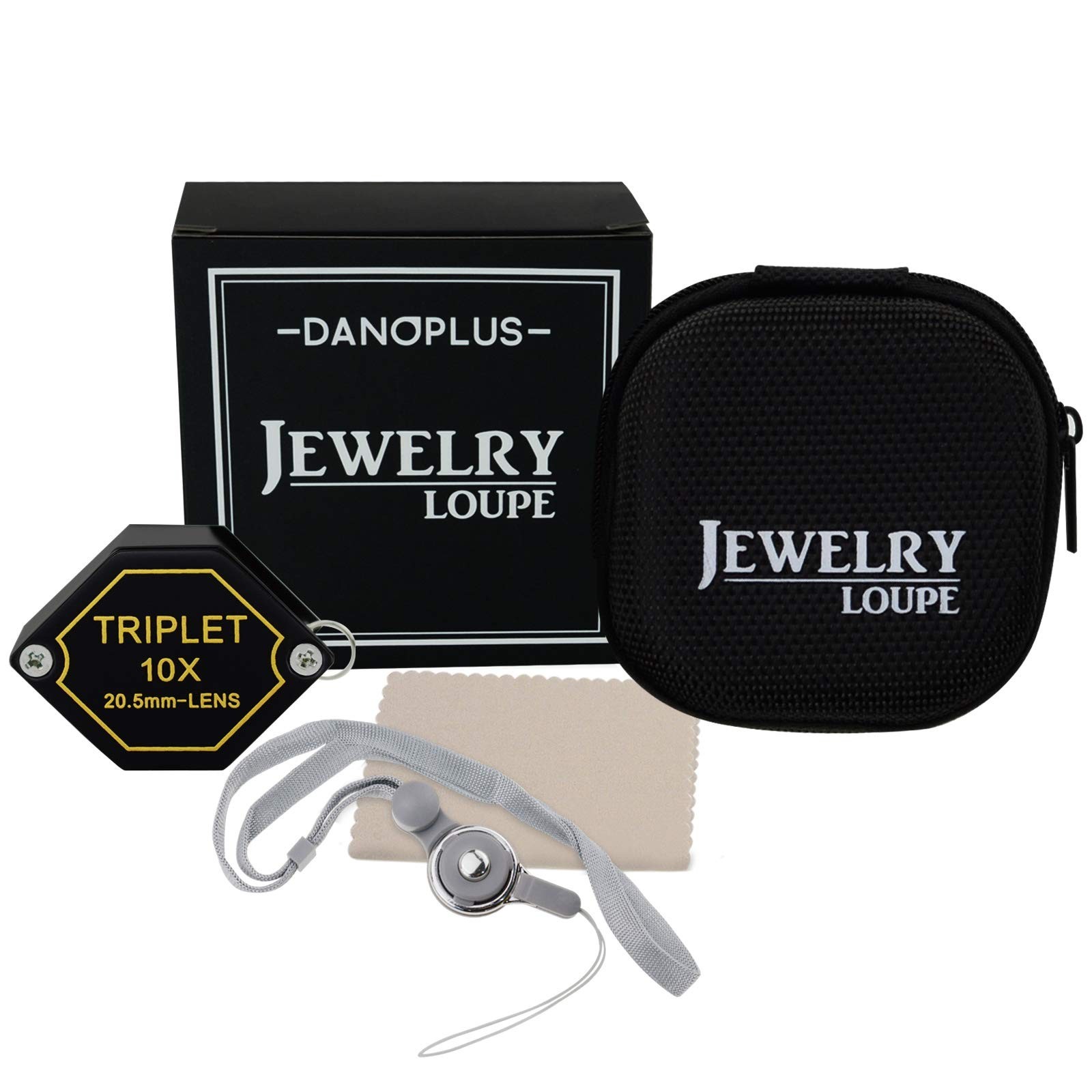 10x Magnifier Jewelry Loupe 20.5mm Triplet Lens Optical Glass Pocket Gem Magn…