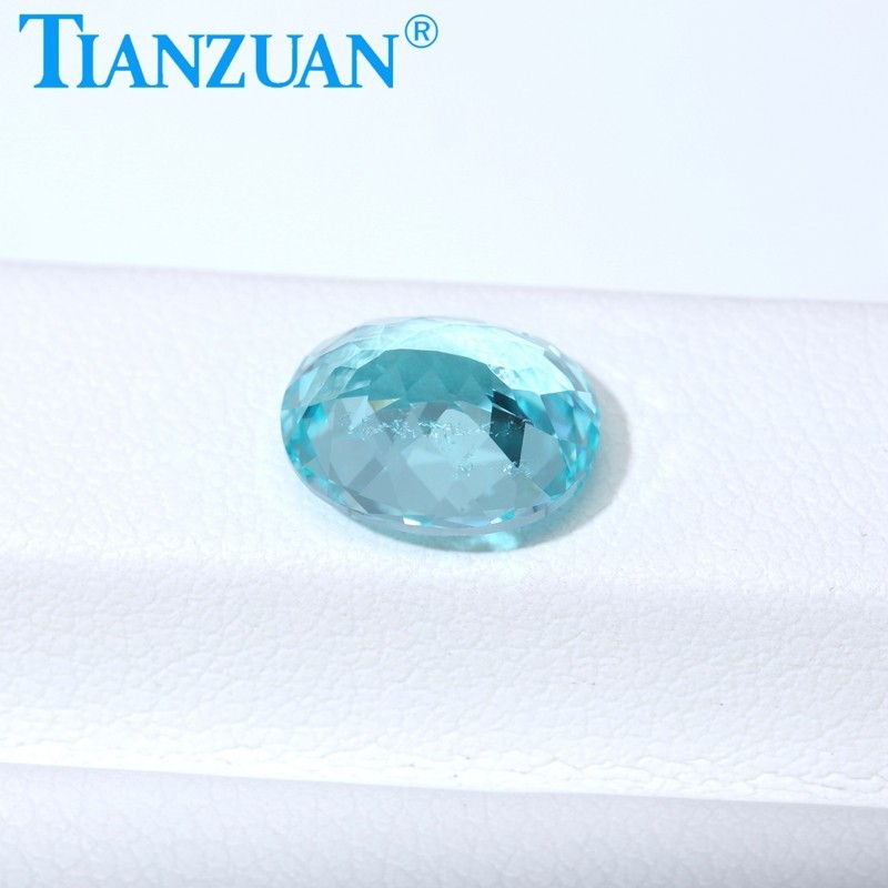 Synthetic YAG Oval Shape Blue Color with inclusions loose Gemstones
