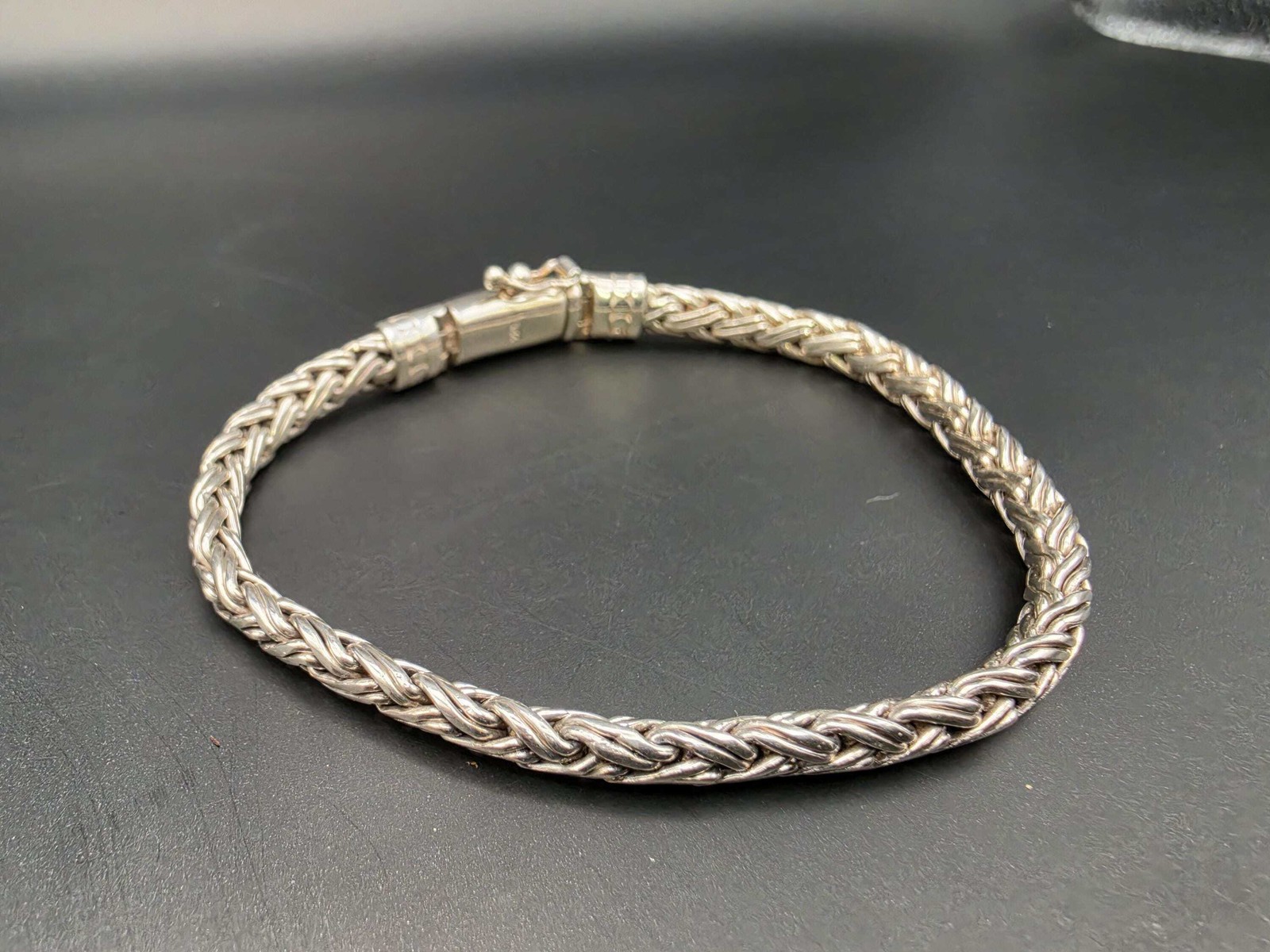 Sterling Silver Foxtail Wheat Chain Bracelet | 925 Silver Woven Bracelet 8.5 Inc