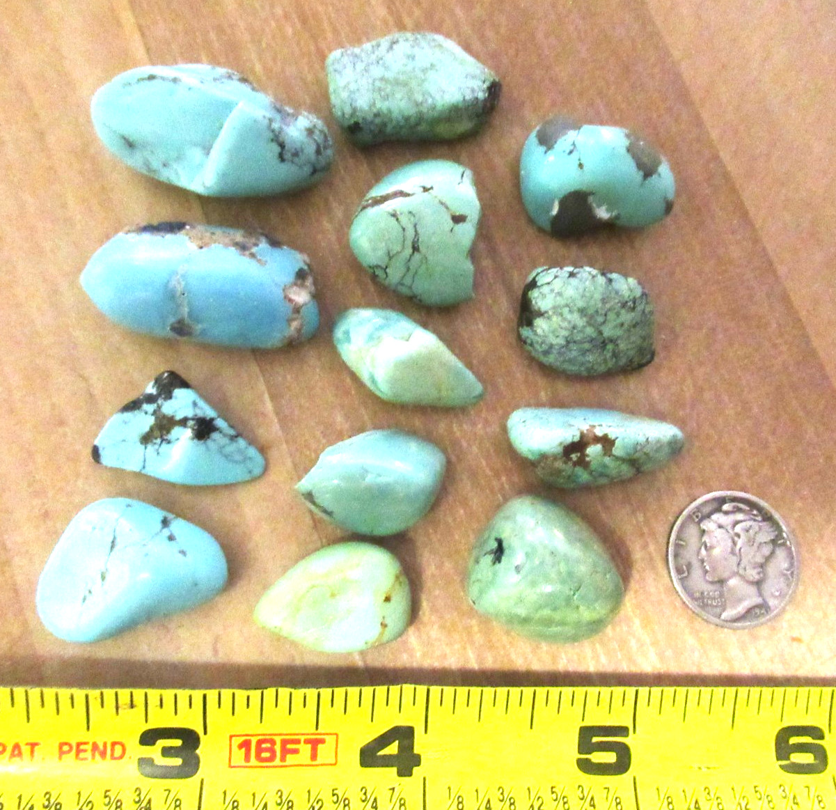 KINGMAN TURQUOISE NUGGETS 19mm X 13mm TO 29mm X 16mm STABILIZED 225TCW #885