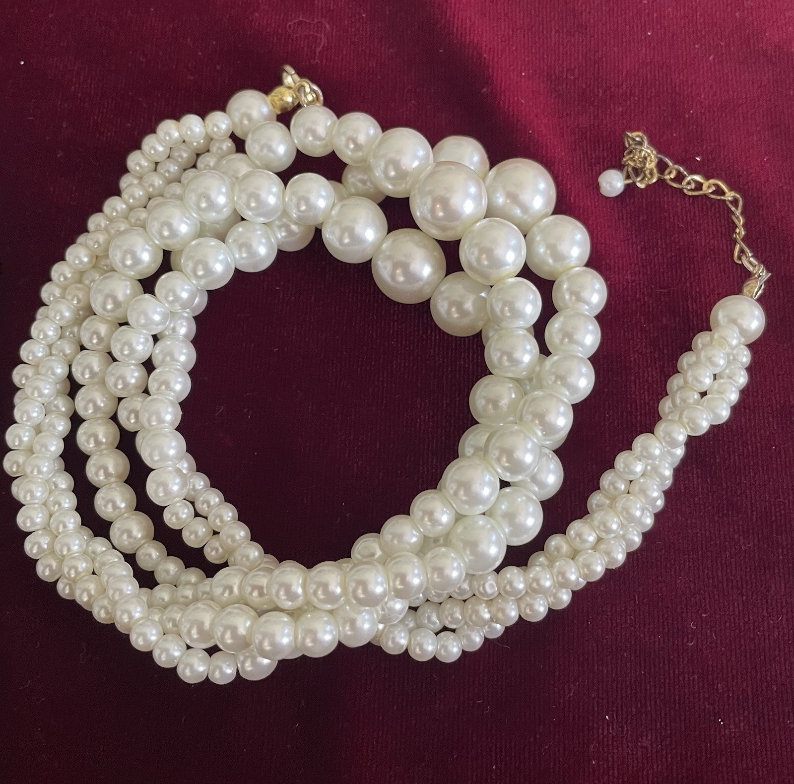 PEARLS -3 Sets Very White Necklaces Approx. 20″ – Lots of Luster
