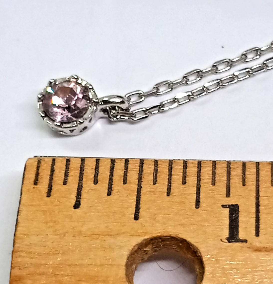 Pure Allure June Birth Stone Silver Tone 20″ Necklace Earring Swarovski Crystal
