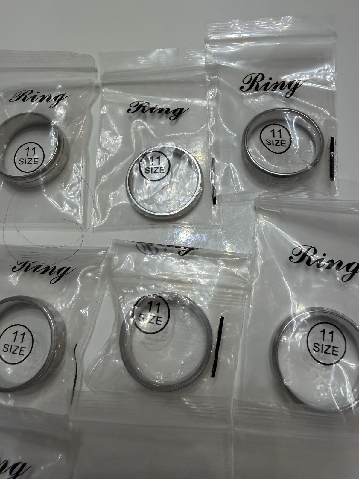 Men’s – Set of 13 Total, Stainless Steel Silver Rings. Size 11. Brand New, Clean