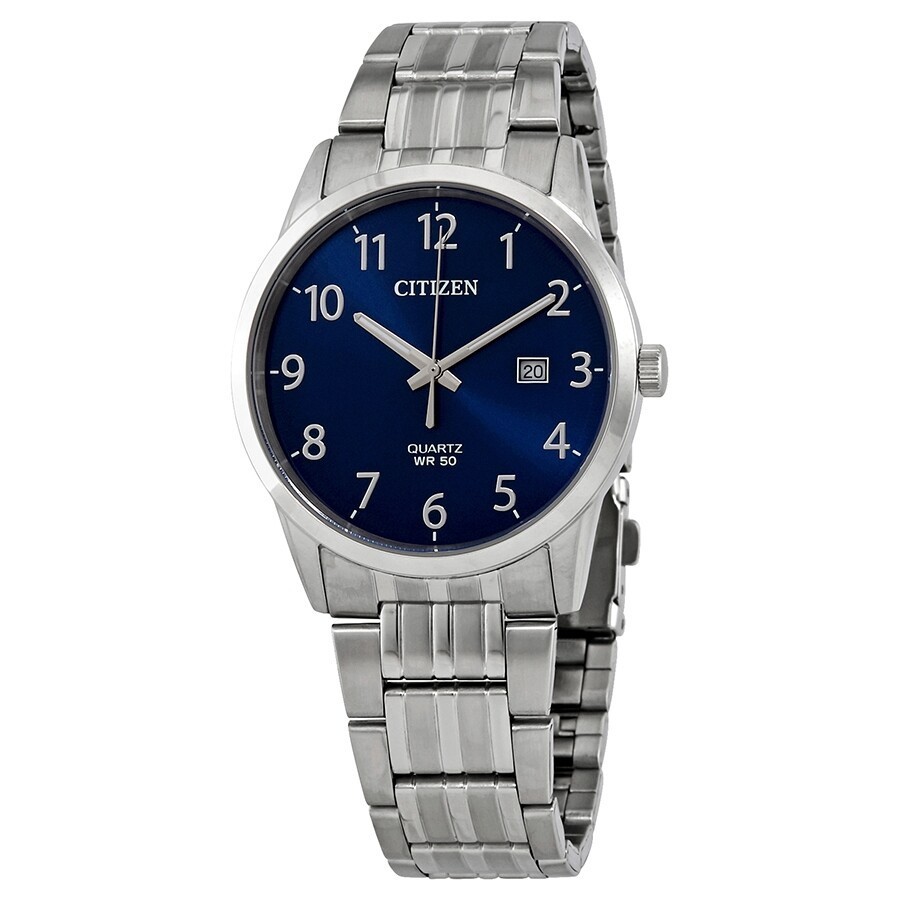 Citizen Men’s Dress Quartz Blue Dial Stainless Steel Watch BI5000-52L NEW