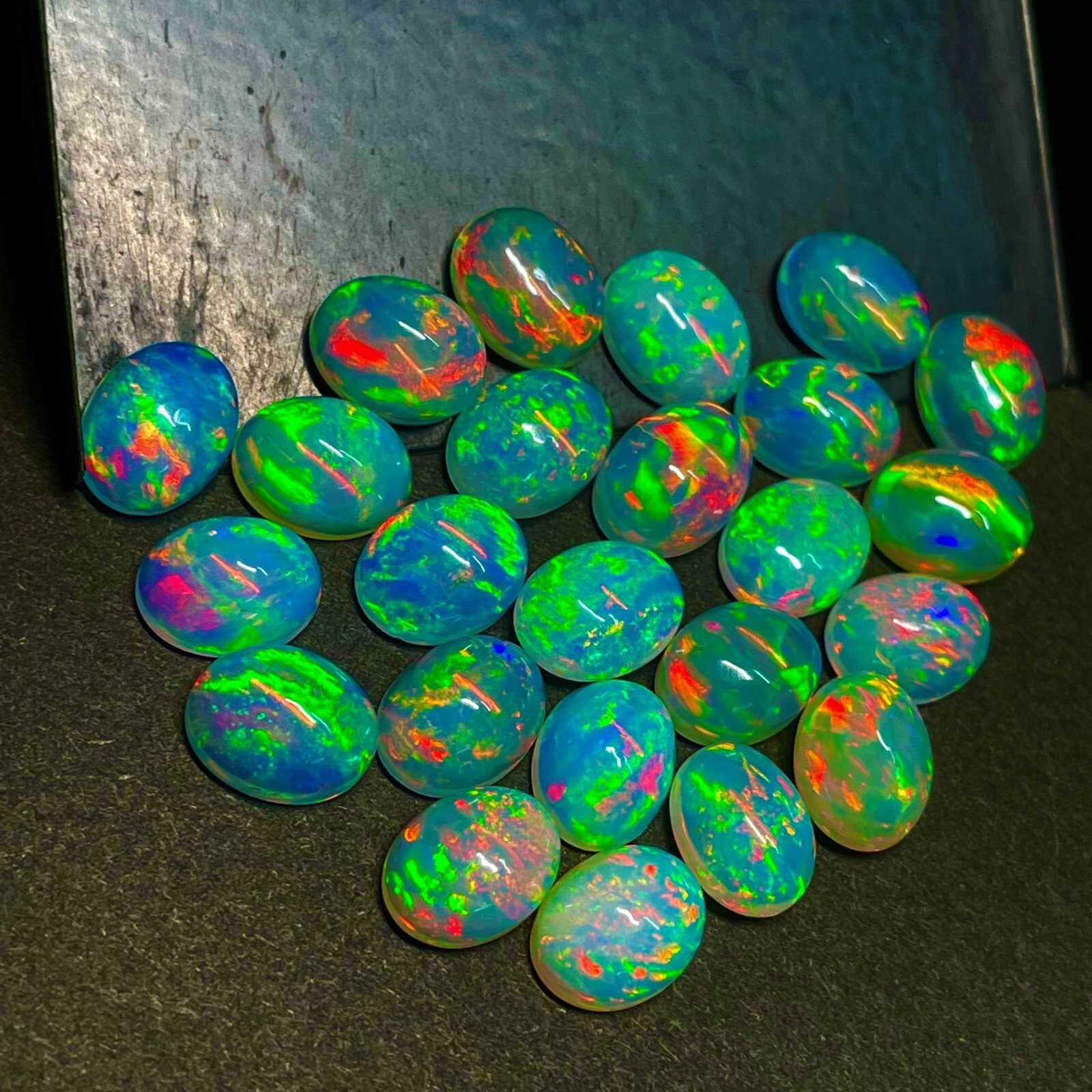 Unheated Ethiopian Opal Loose Gemstone Oval Cabochon Natural
