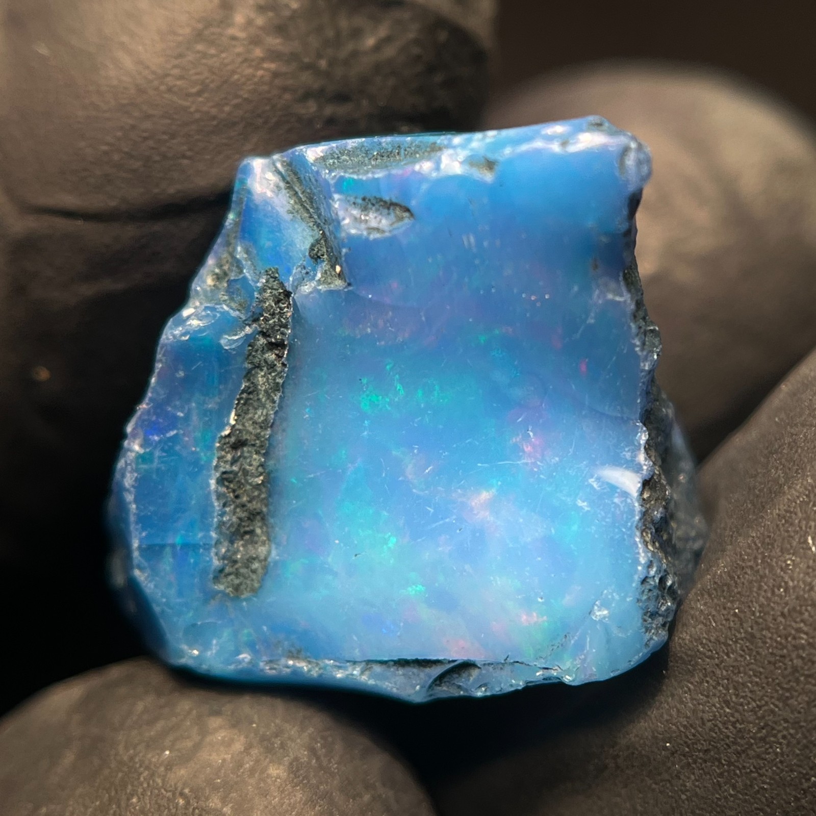 9.80 Cts Black Opal Rough Natural Ethiopian Welo Smooth Opal Raw Loose Gemstone
