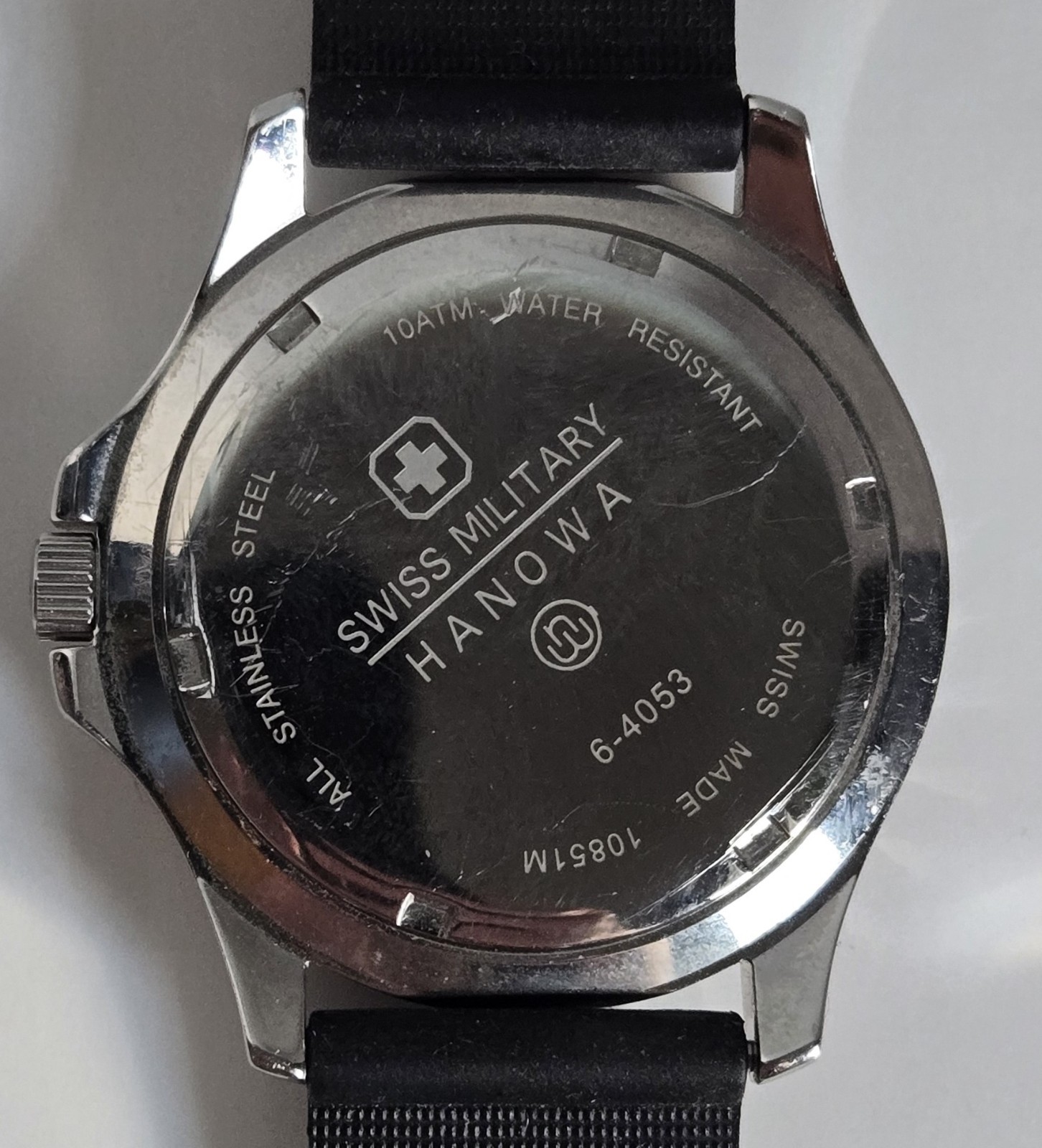 Swiss Made Swiss Military HANOWA Watch. Works! New Battery Stainless Steel 10ATM