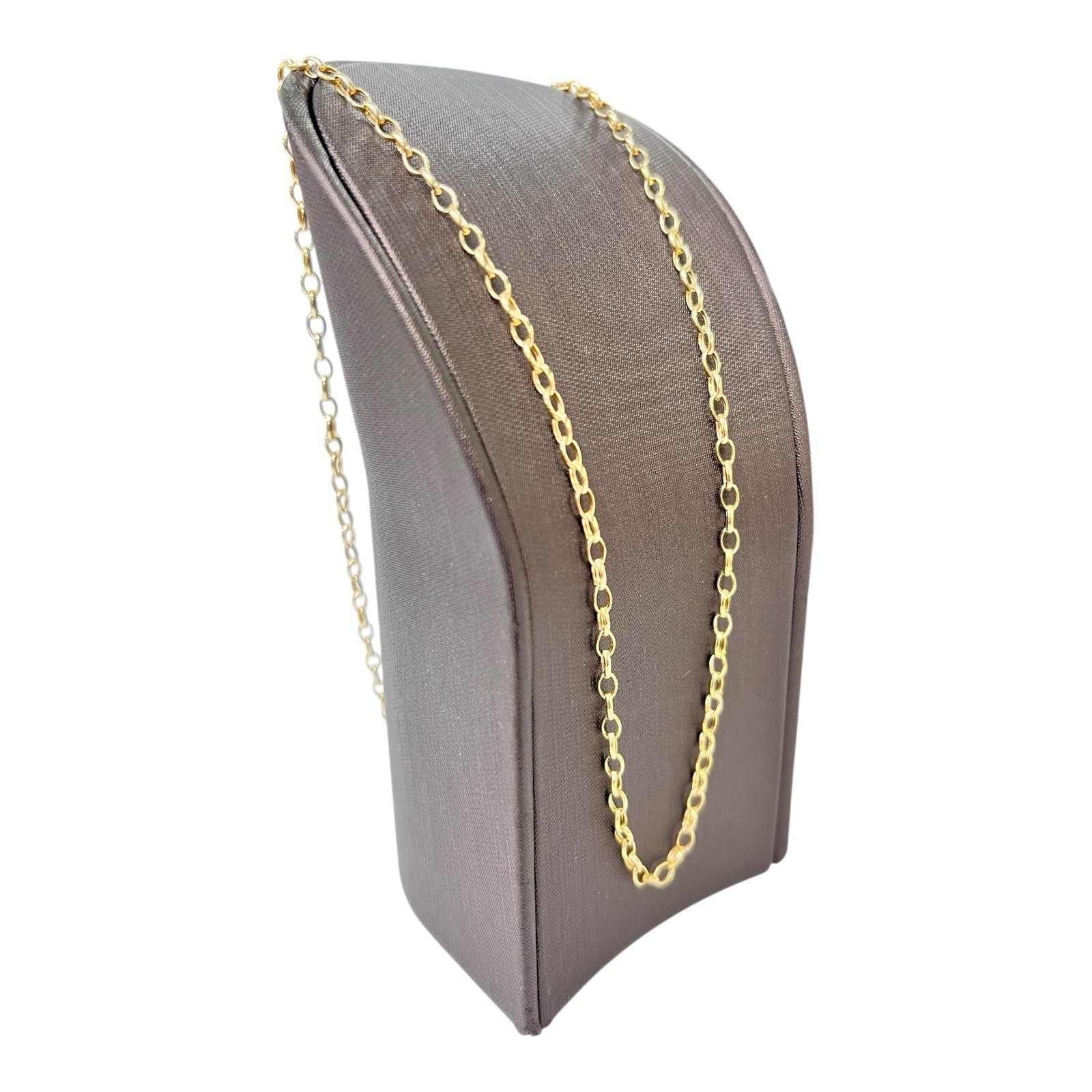 9ct 9k Yellow Gold Italian Oval Belcher Link Chain Necklace 2.18 Grams 46cm. New