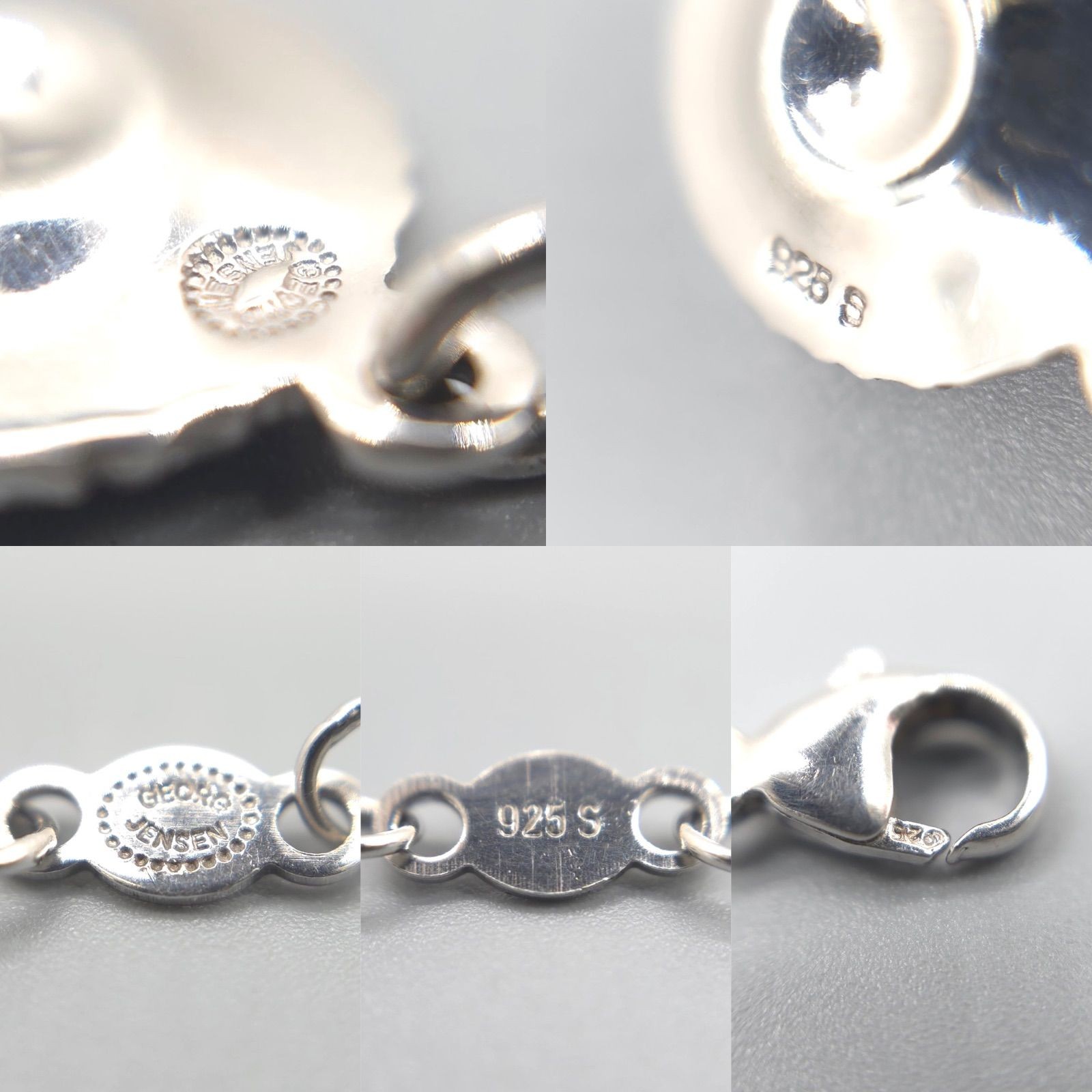 GEORG JENSEN Daisy Bracelet/Anklet 2-way Black Enamel Chain Length 25.5cm SV925