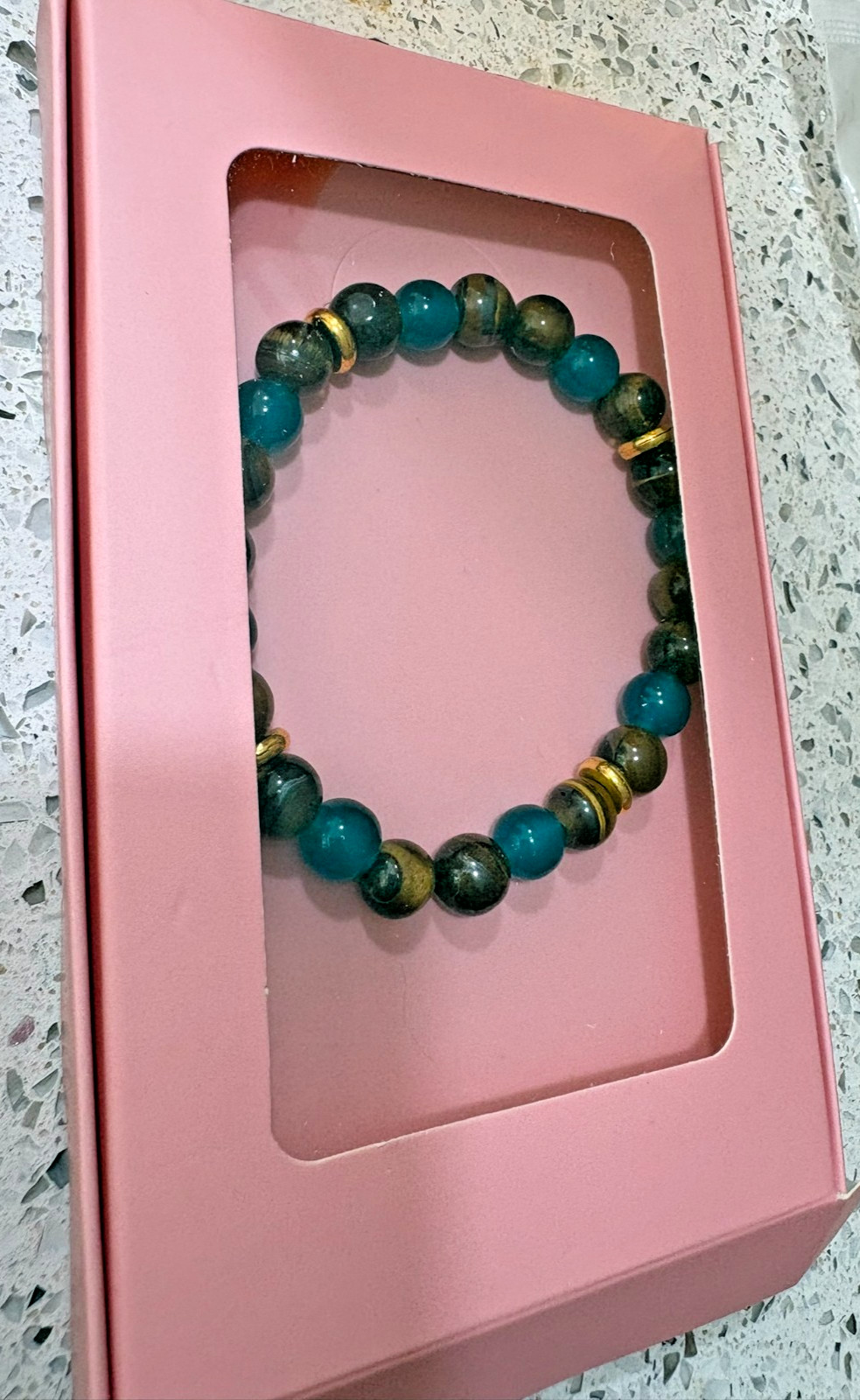 Crystal Ladies Beaded Stretch Bracelet – Citrine, Blue Aventurine & Tiger’s Eye