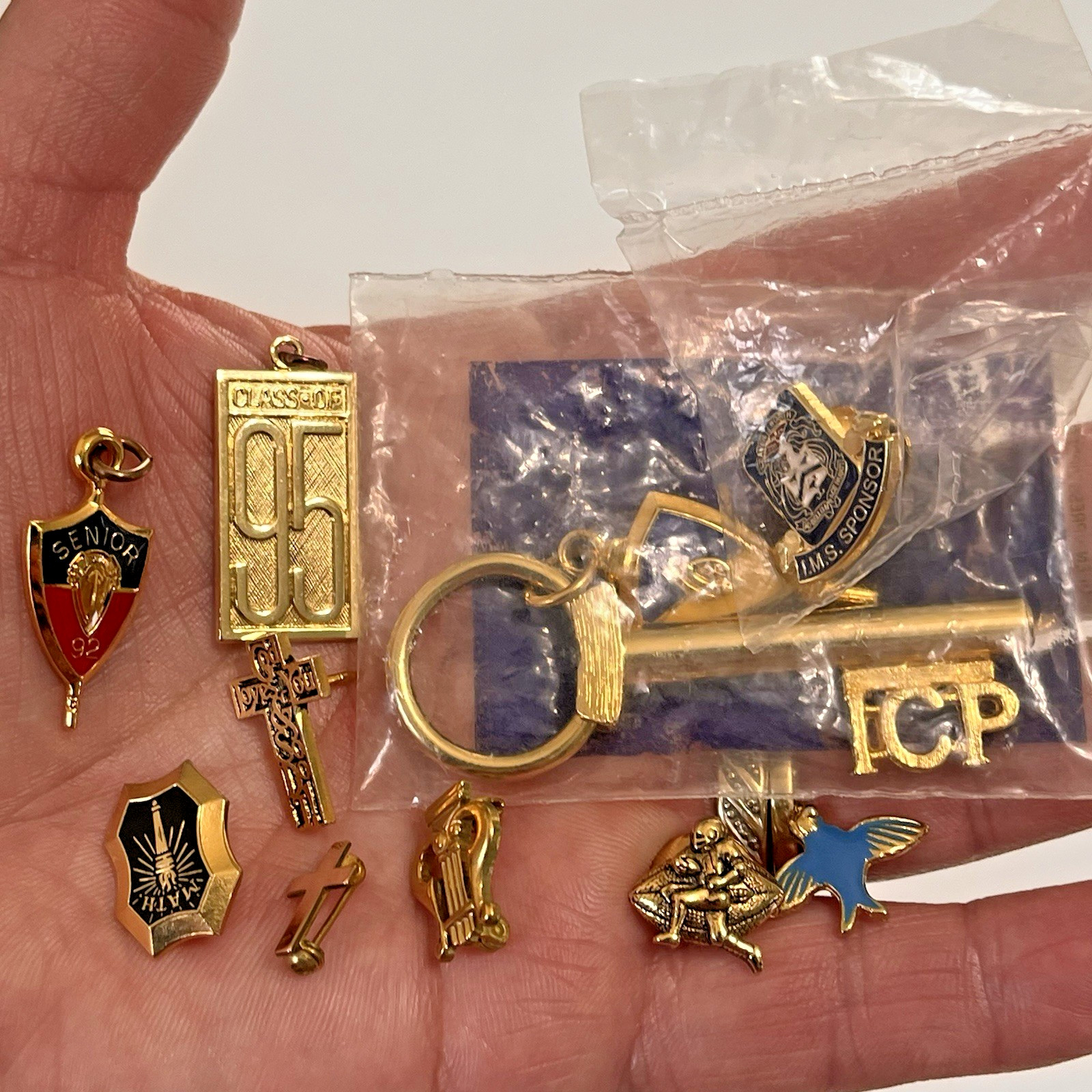 Collection Vintage Junk Drawer Lot Tie Bars Lapel Pins Single Cufflinks 38 Items