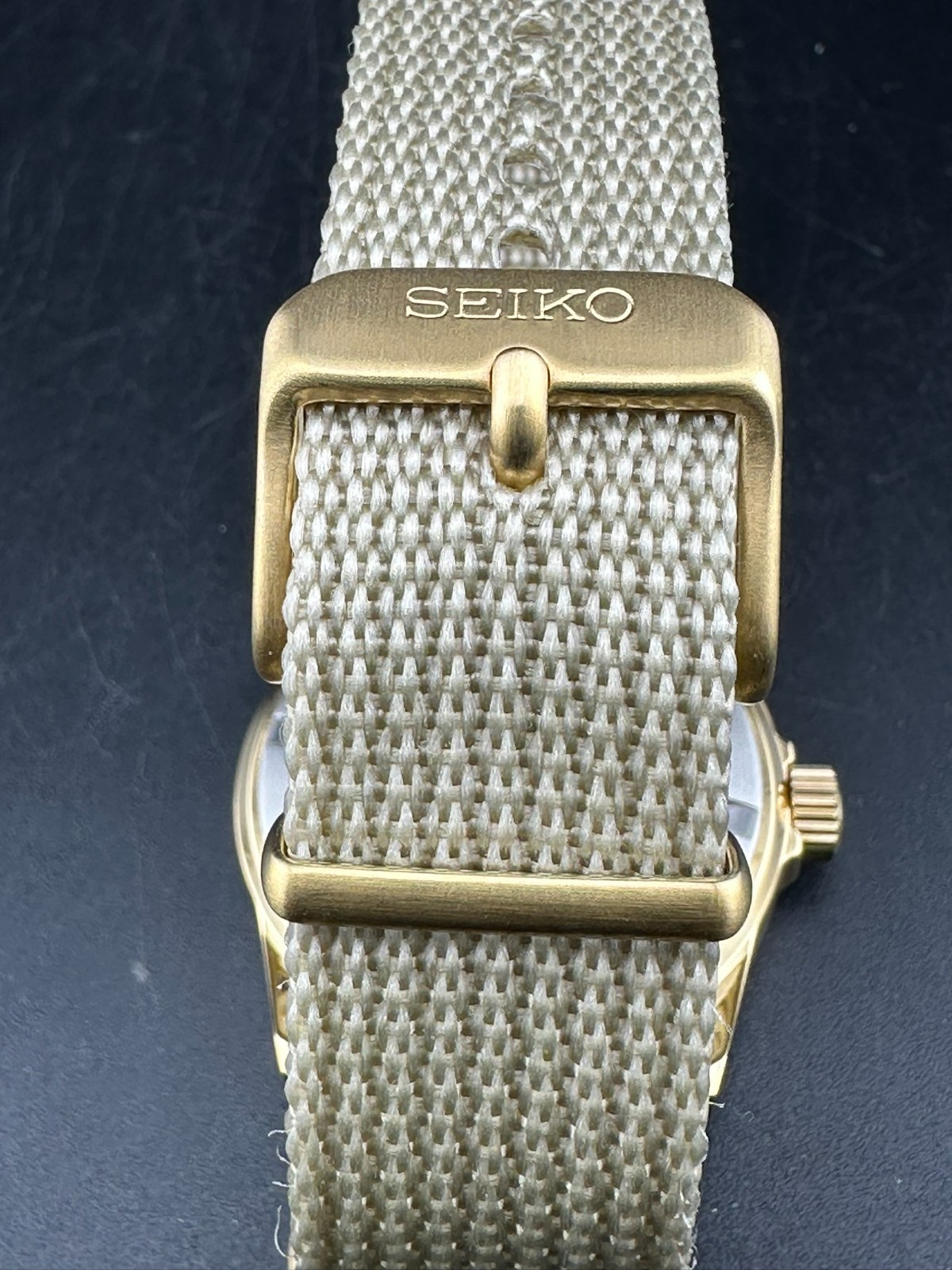 Seiko SUS Nano Universe Men’s Silver Dial Gold Tone 35mm Quartz Watch 7N01-0KL0
