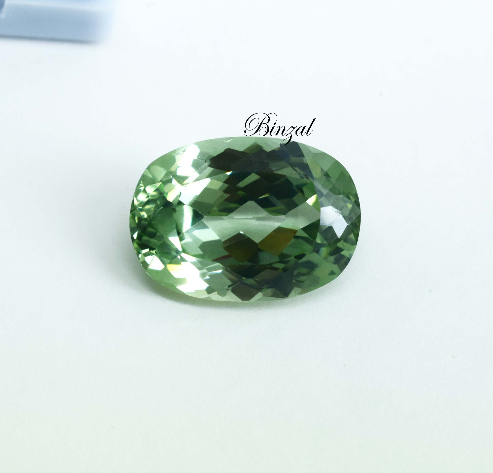 Long Cushion Cut 27 Ct Natural Soft Green Prasiolite Green Amethyst Gemstone