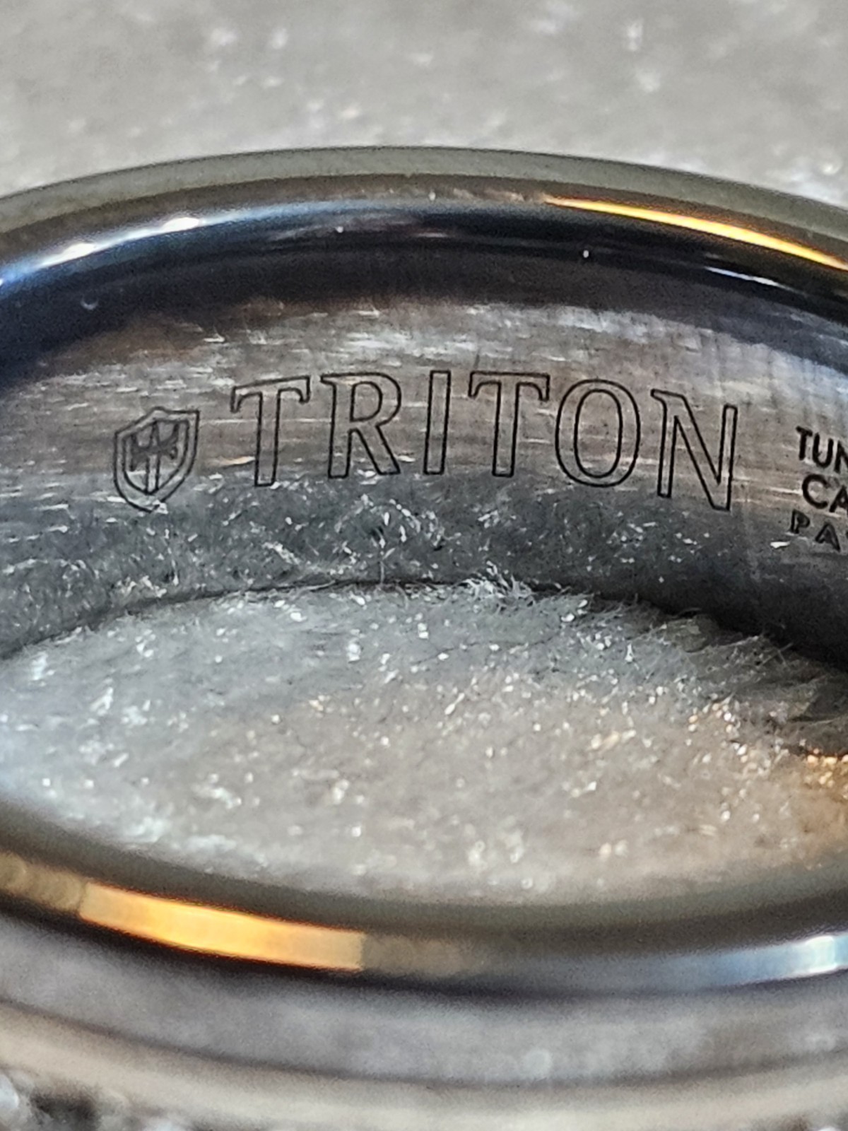 Triton Tungsten Carbide and 925 Sterling Silver Natural 9 Diamond Ring Sz 11