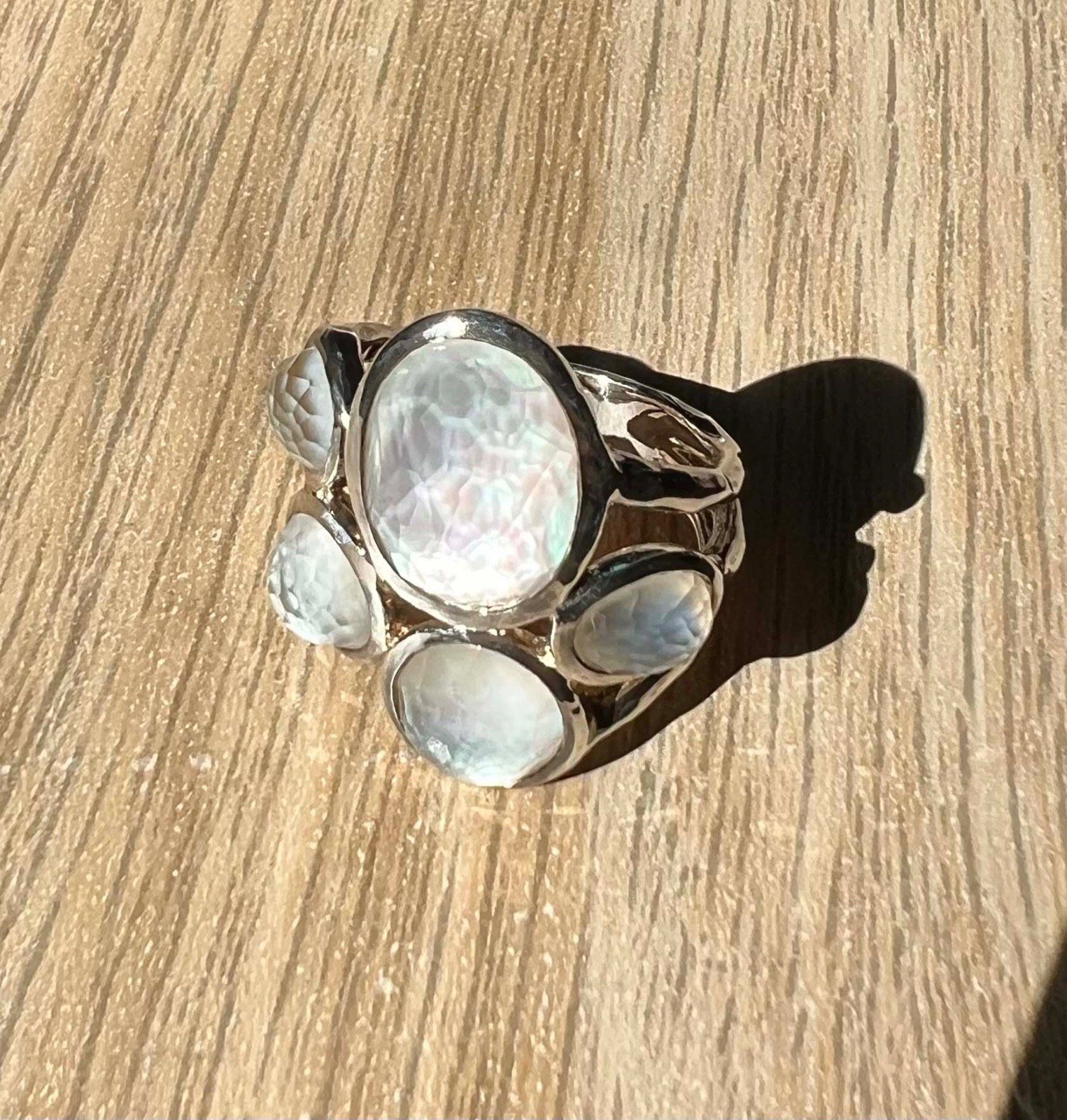 $695 Ippolita Sterling Silver MOP Cluster Rock Candy Lollipop Statement Ring 6.5