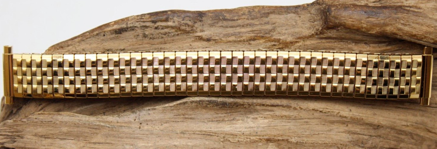 KREISLER 5.5″ DURA FLEX 24K GOLD ELECTROPLATE OPENS TO 10″ BAND WIDTH 15.4mm(GP)