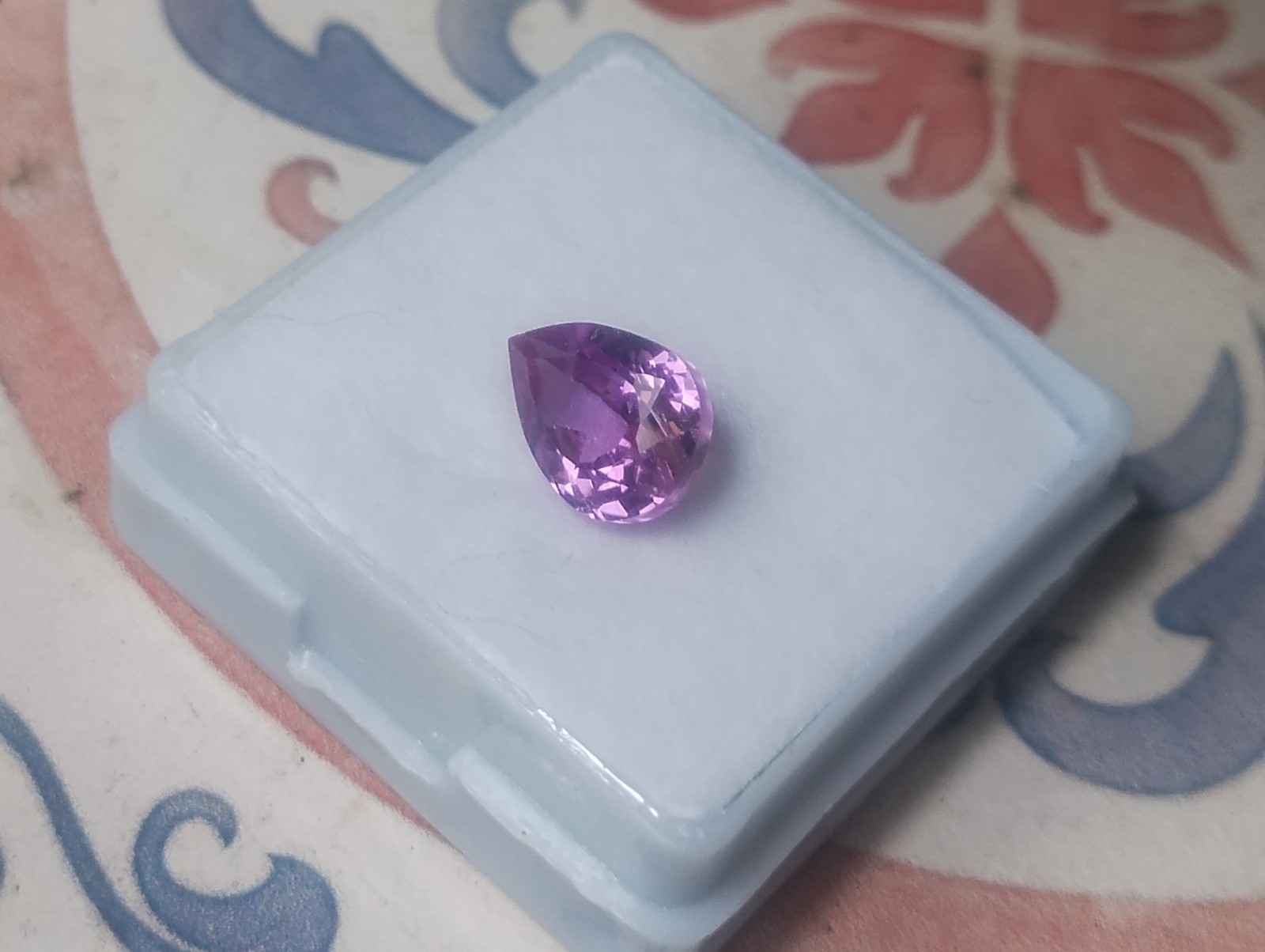 2.35 Ct Boysenberry Sapphire Pear Cut AGSL Certified Loose 9.3×6.3×5.1mm
