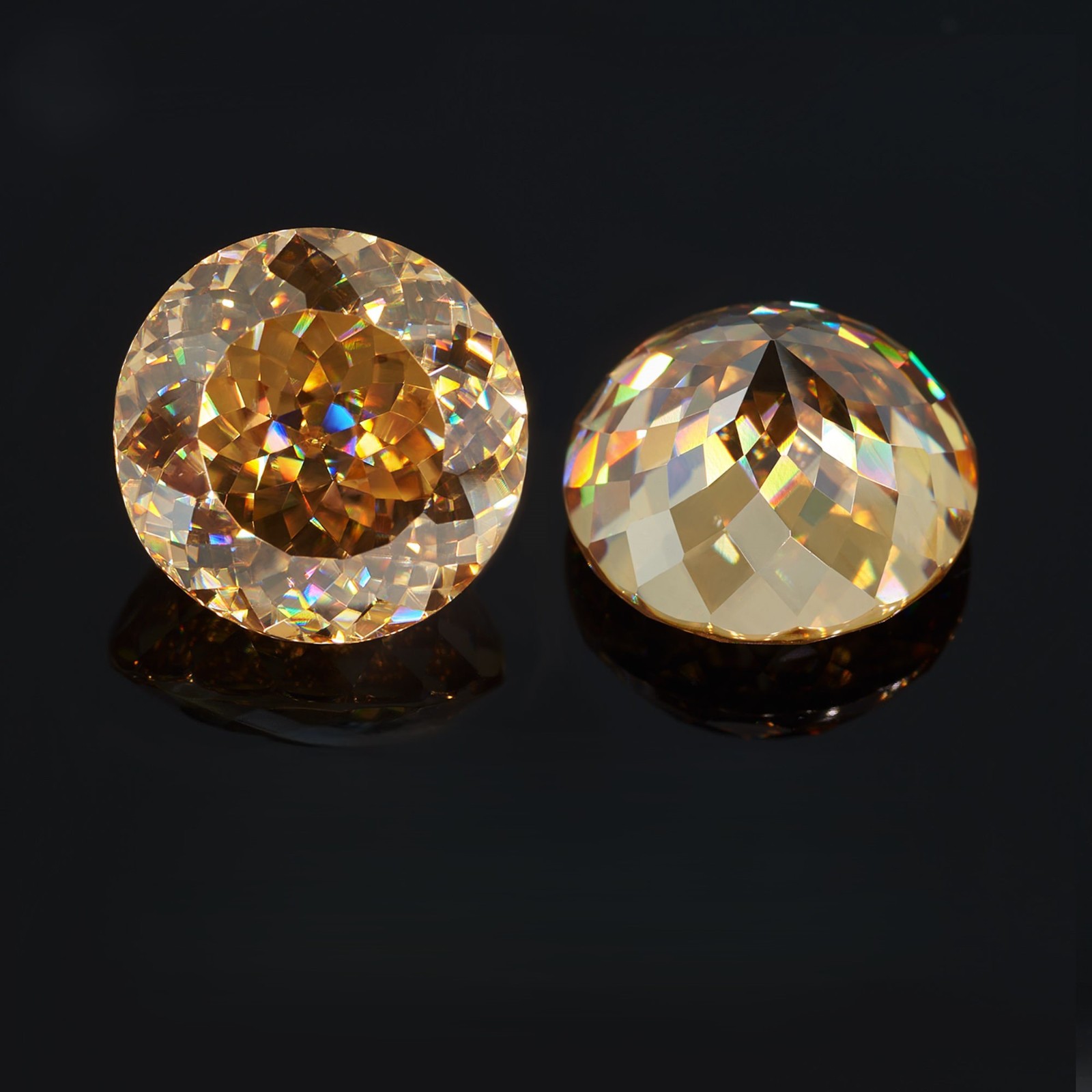3 Carat Champagne Portuguese Diamond VVS1 Loose Gem for Pendant Jewelry