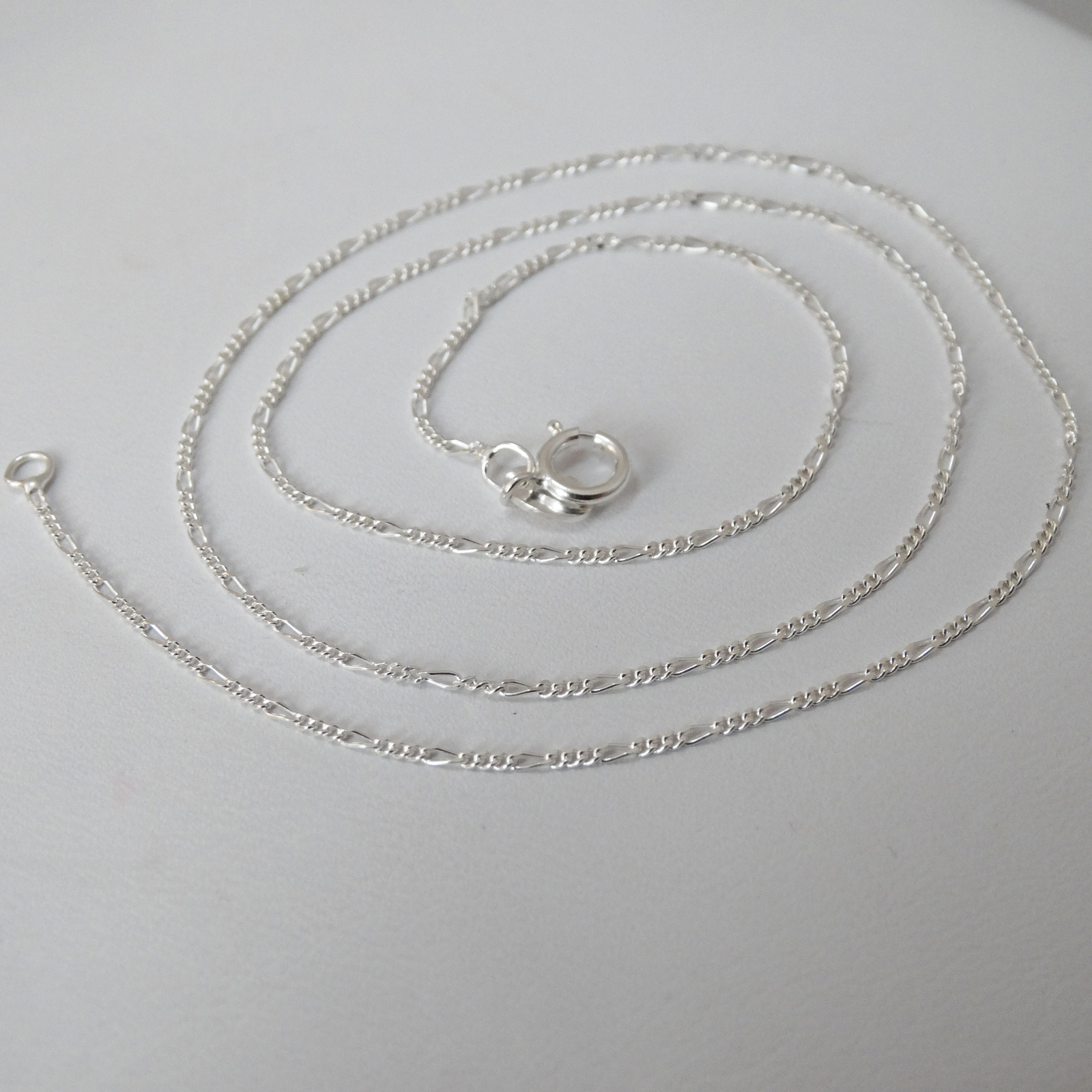 1mm Figaro Chain Necklace – 925 Sterling Silver – 16″ 18″ 20″ 24″ Italy Italian