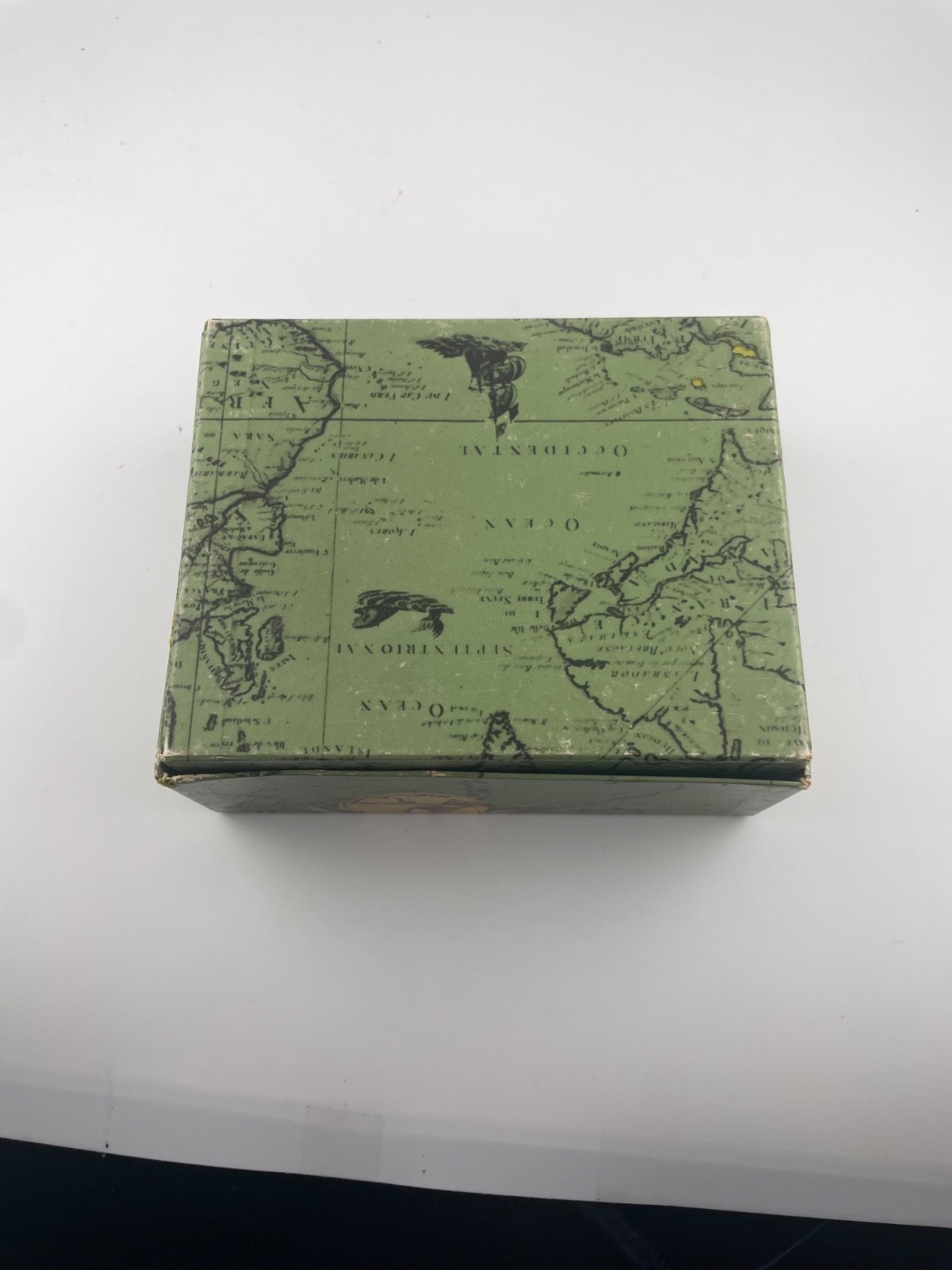 ROLEX DATEJUST WATCH BOX GREEN WORLD MAP OUTER 67180