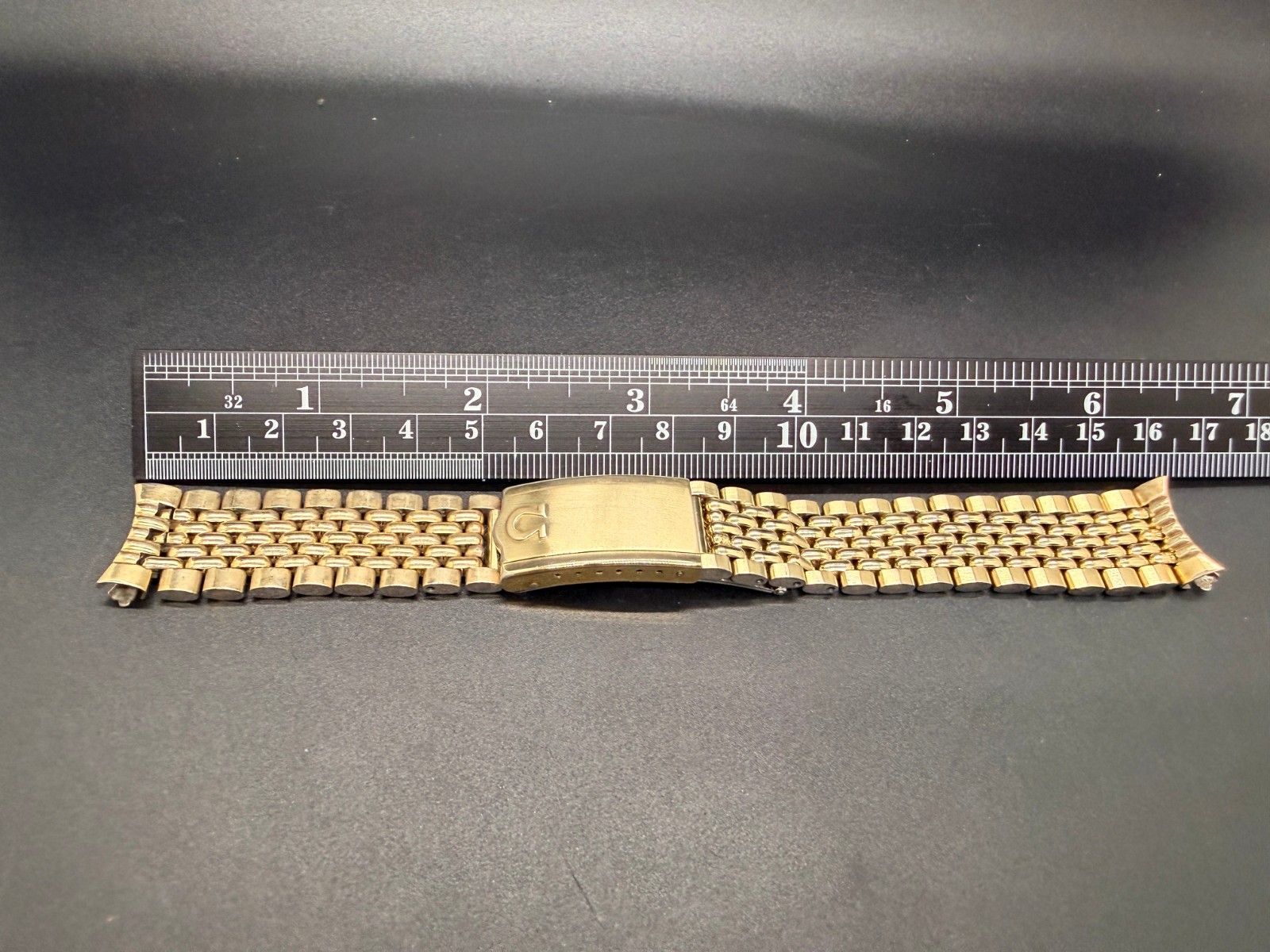 Vintage Omega 8220/511 Gold Plated Beads of Rice Bracelet 18mm Seamaster BOR