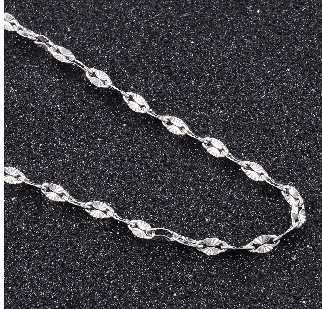 Stainless Steel 50 cm (19.7 Inch ) 2-3 mm geometric Rope Neck Chain Necklace
