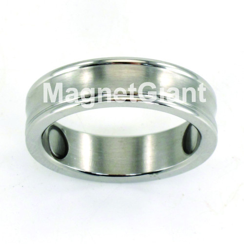 All Silver Stainless Steel Magnetic Ring (size 7, 8, 9, 10, 11, 12,13, 14. )
