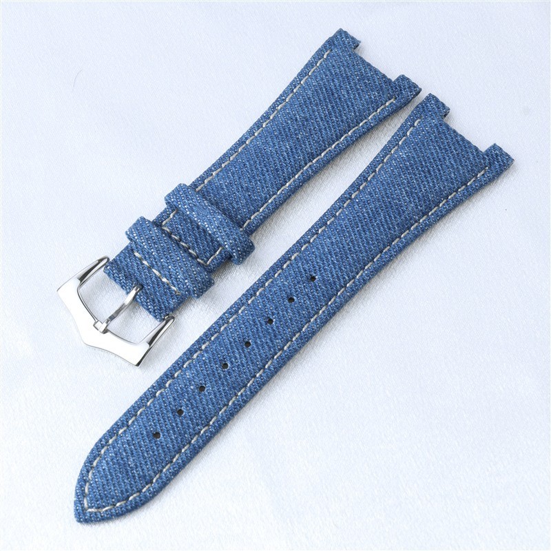 For Patek Philippe Nautilus Nylon Canvas Leather Watch Band Straps Mens 25x13mm