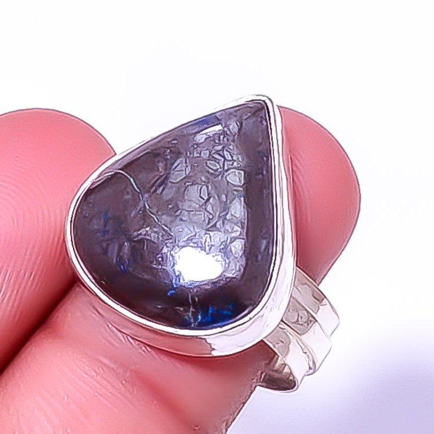Azurite – Utah Handmade 925 Sterling Silver Jewelry Ring s.9 R6070-34