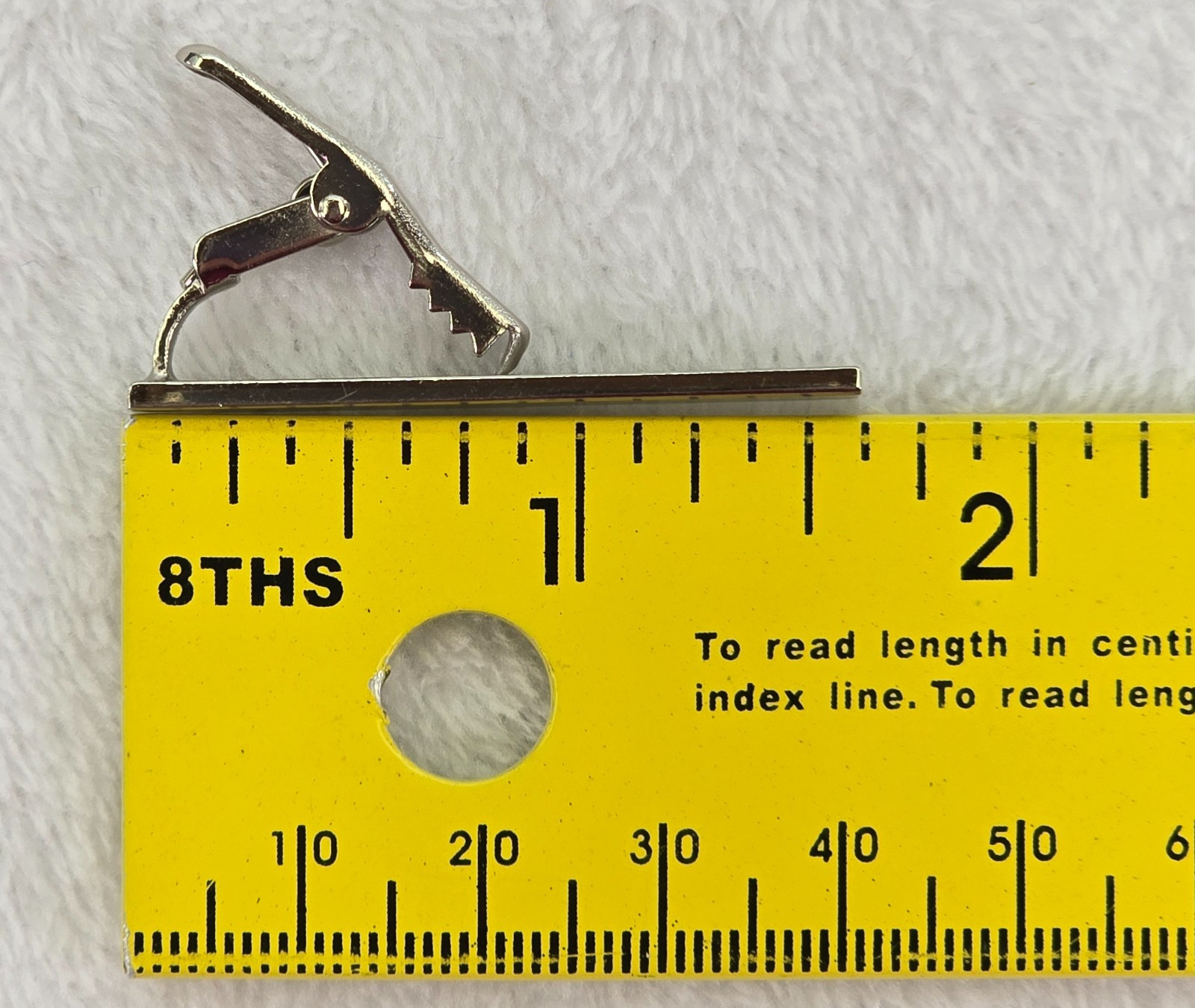 Vintage Stainless Steel Tie Clip Brushed Silver Tone Metal No Pattern