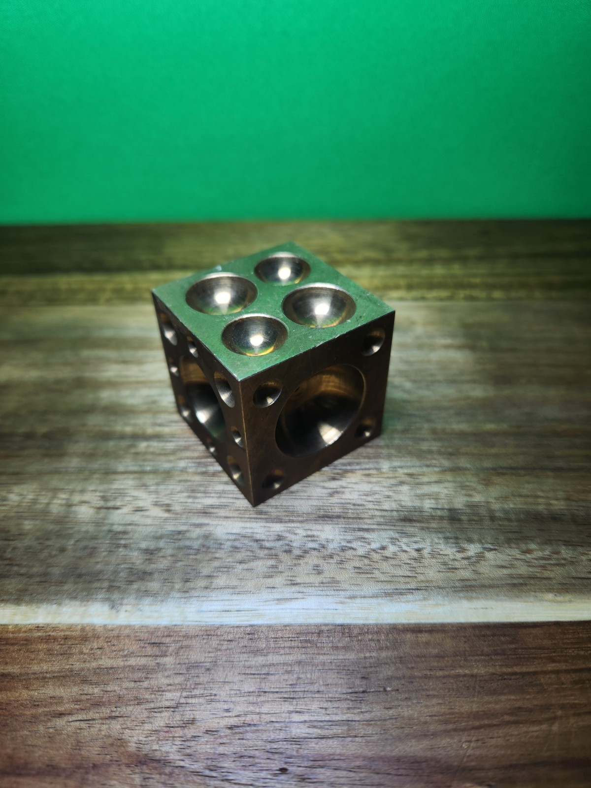 Jewelers Block Brass Dapping Block Doming 1-1/2″ Cube Half Spheres Forming Tool