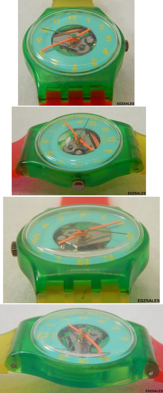 3 Swatch Ladies Wristwatches – Valkyrie LP101 Liquid Sky LG104 Black Coral LK101