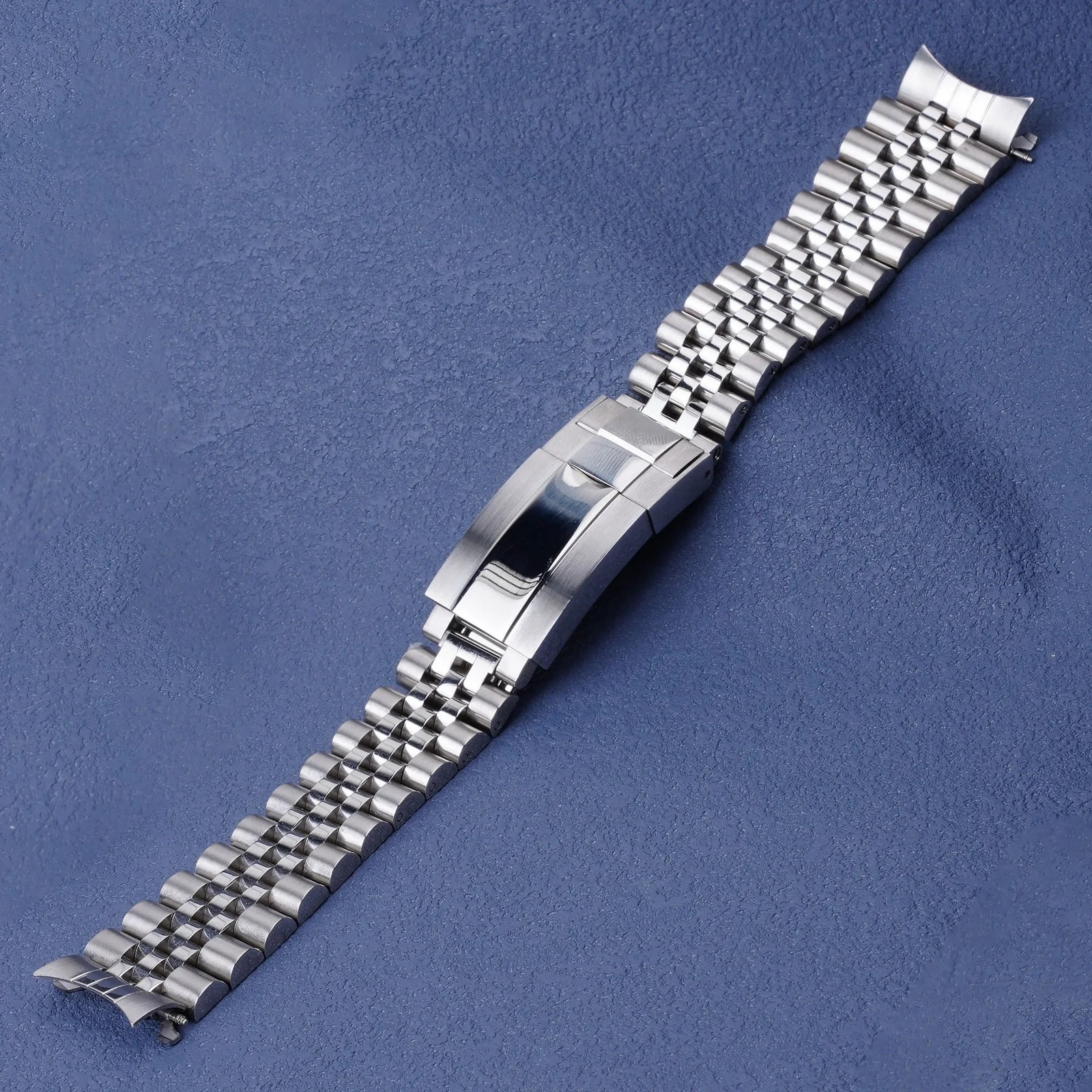 For Seiko 5 SNKL23 Jubilee 18mm WatchBand Bracelet With Oyster Deployment Clasp