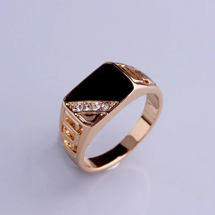 Stainless Steel Signet Ring Square Geometric Wide Punk Band Men Jewelry